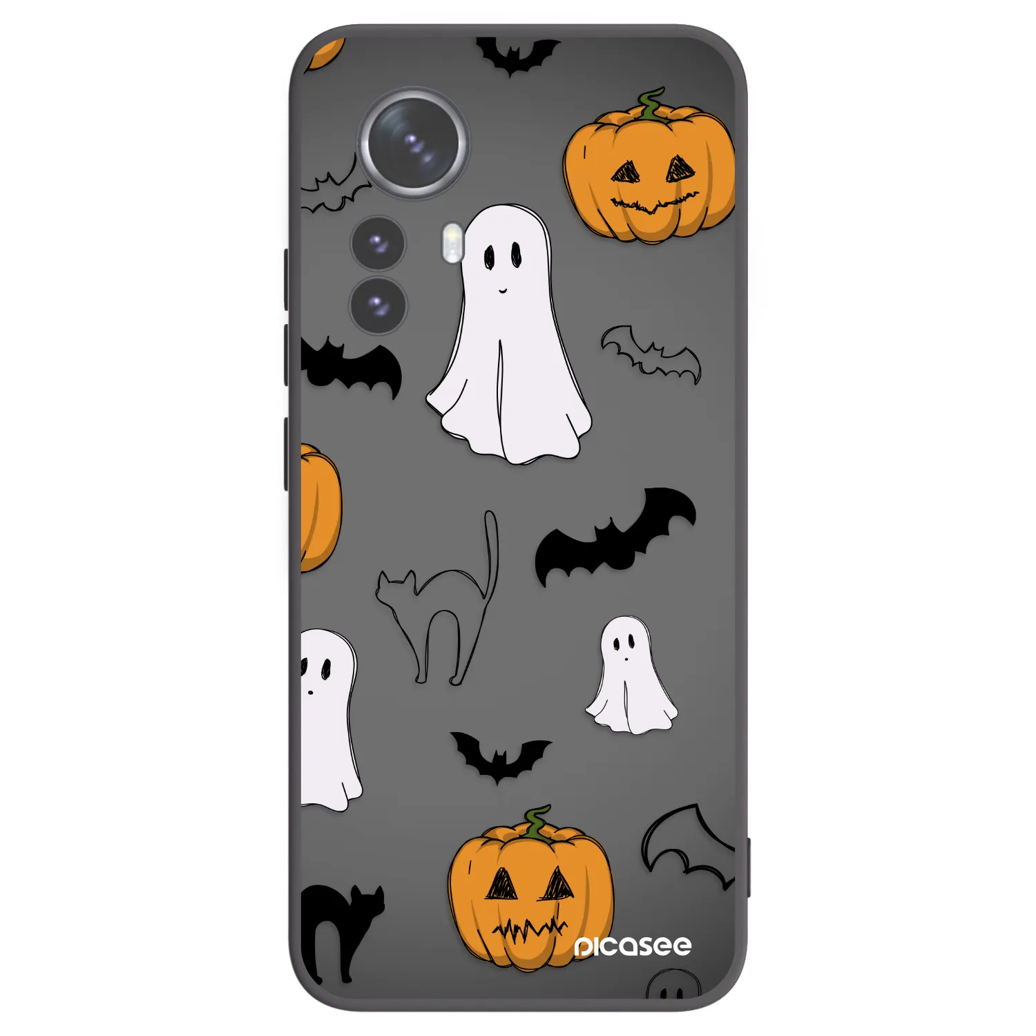 Picasee silikónový čierny obal pre Xiaomi 12 Pro - Spooky crew