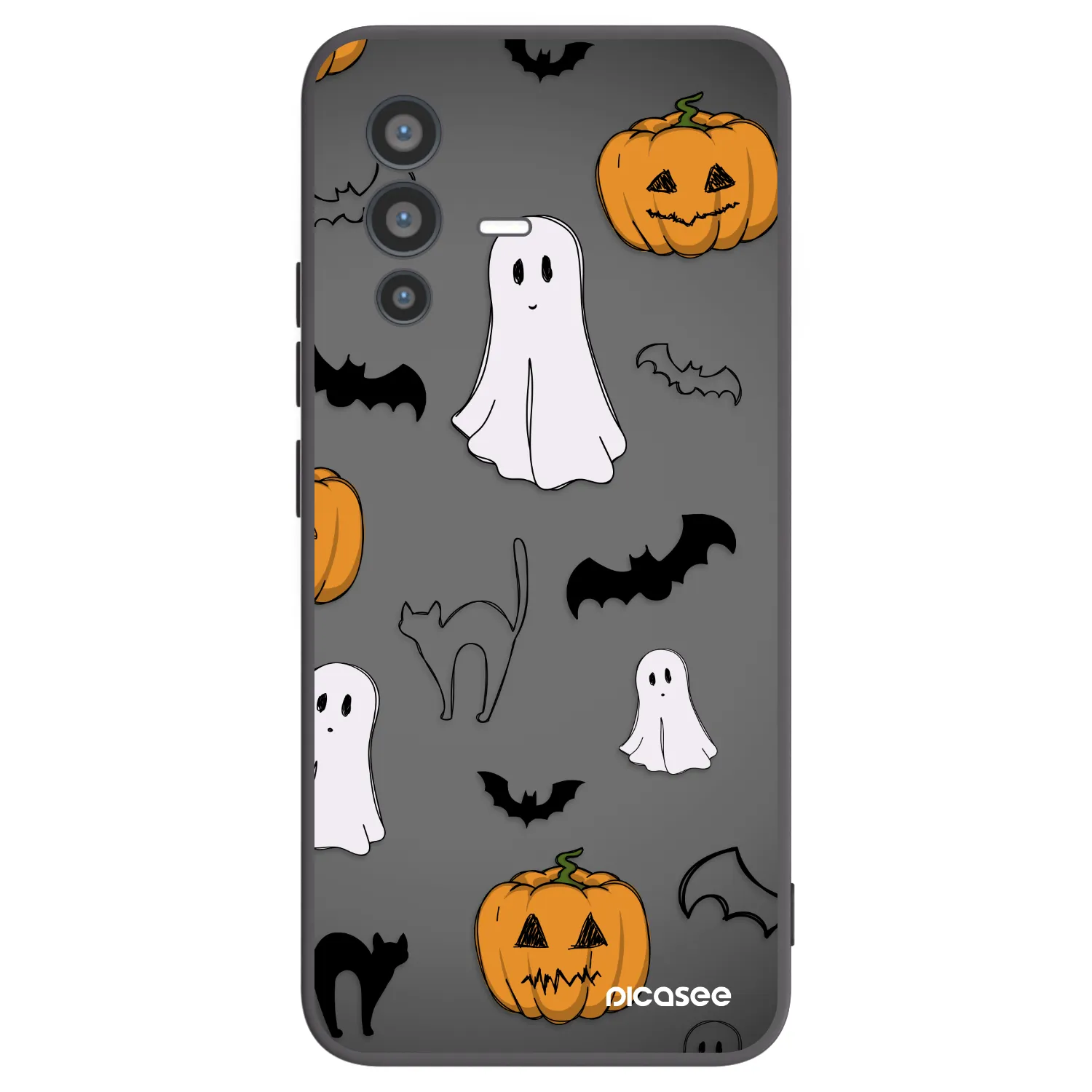 Picasee silikónový čierny obal pre Vivo V23 5G - Spooky crew