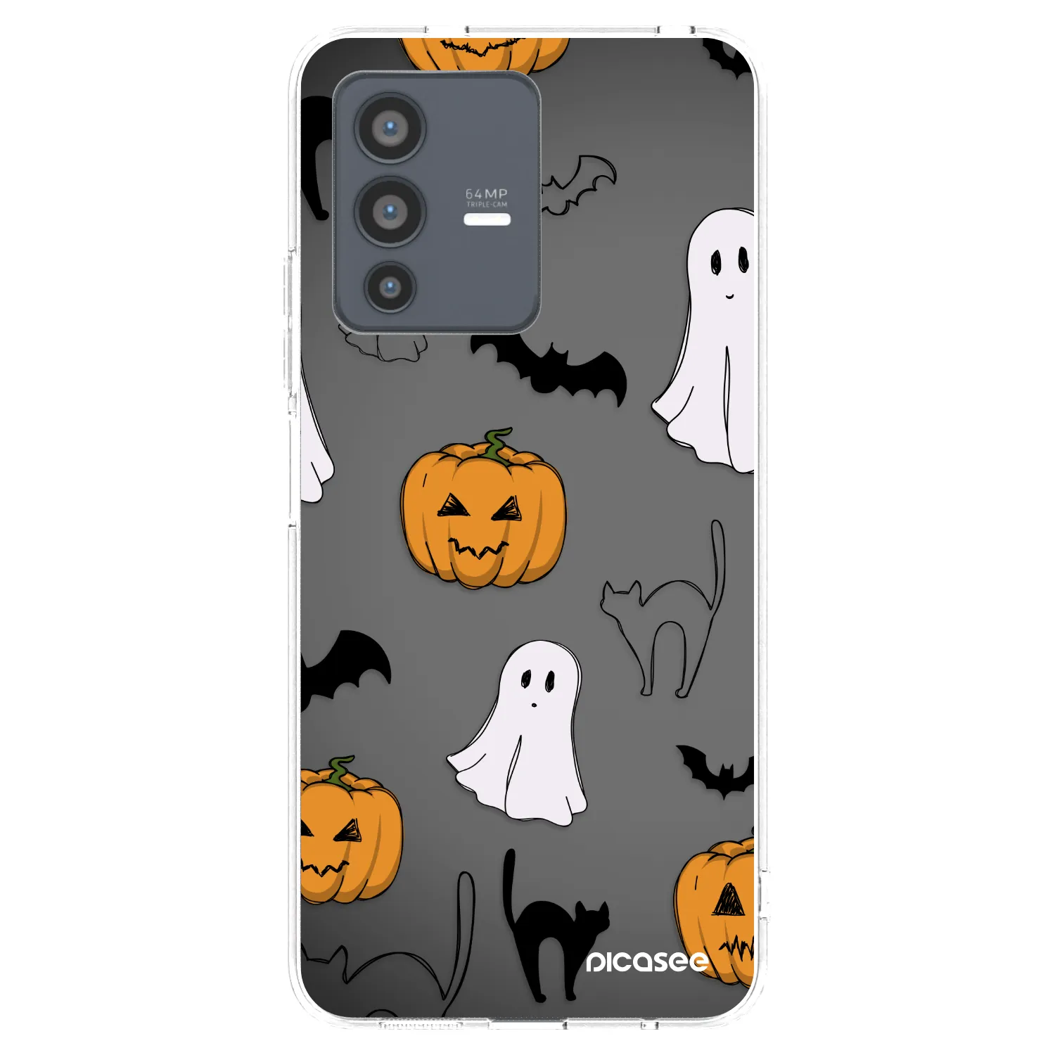 Picasee silikónový prehľadný obal pre Vivo V23 5G - Spooky crew