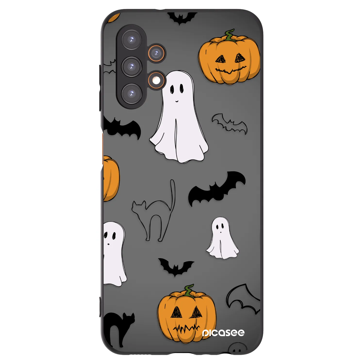 Picasee silikónový čierny obal pre Samsung Galaxy A13 4G A135 - Spooky crew