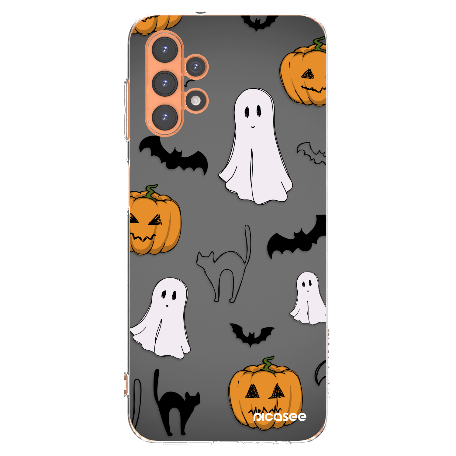 Picasee silikónový prehľadný obal pre Samsung Galaxy A13 4G A135 - Spooky crew
