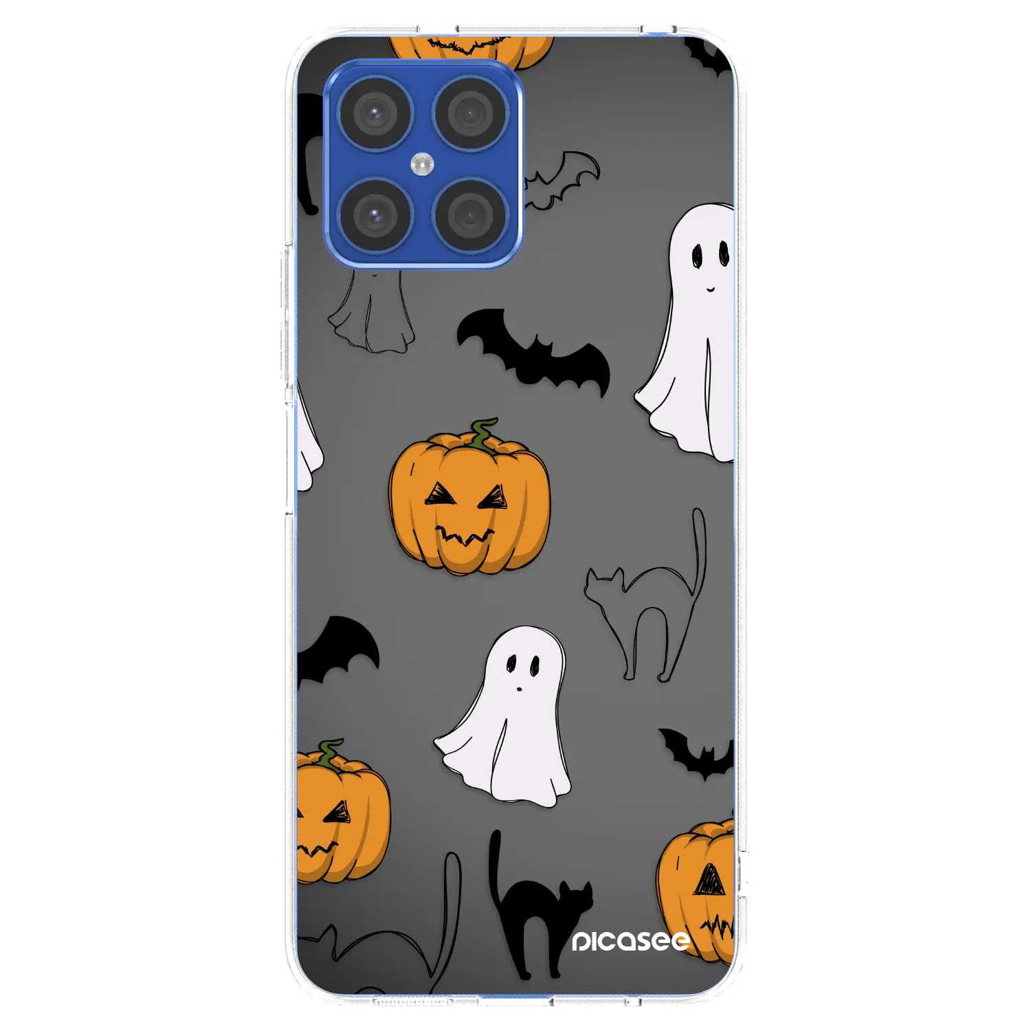 Picasee silikónový prehľadný obal pre Honor X8 4G - Spooky crew