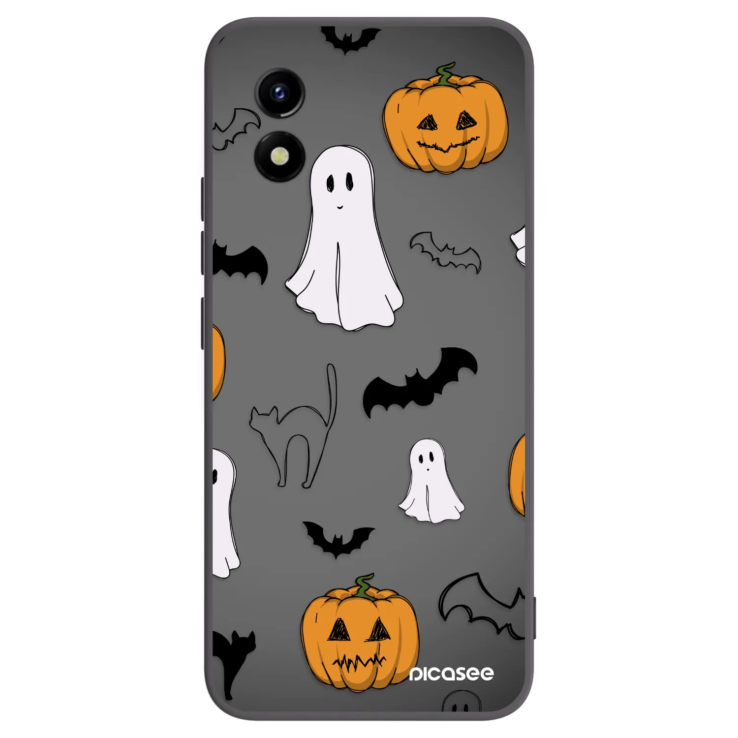 Picasee silikónový čierny obal pre Vivo Y01 - Spooky crew