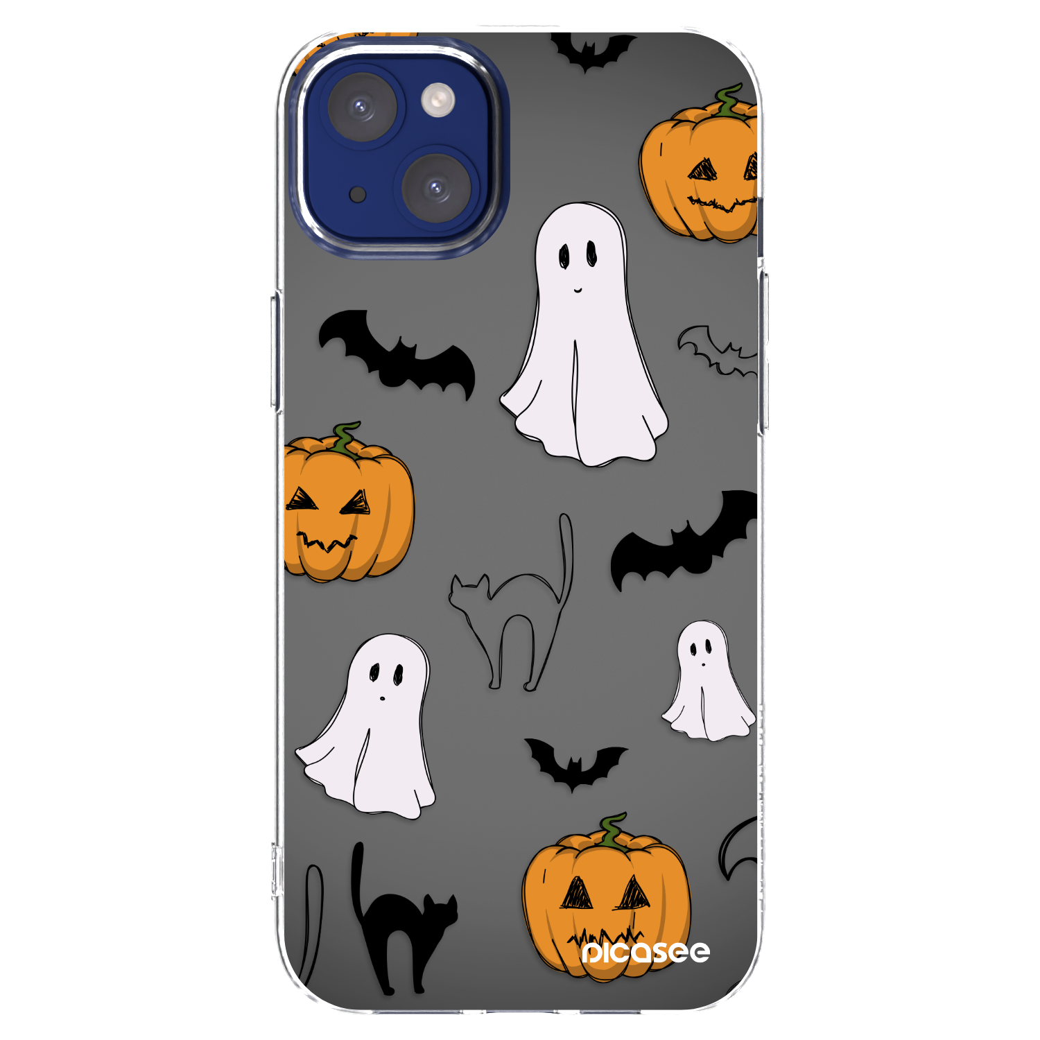 Picasee silikónový prehľadný obal pre Apple iPhone 14 Plus - Spooky crew