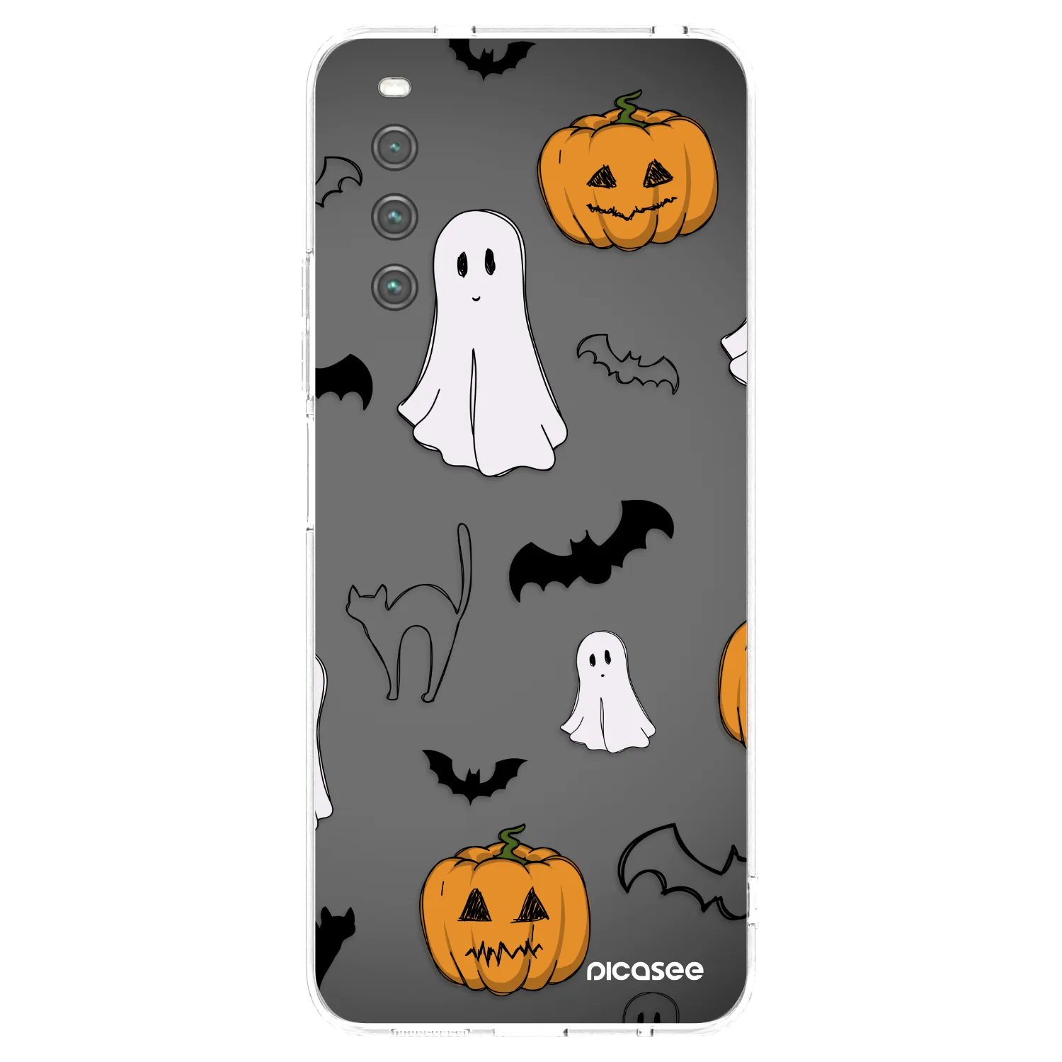Picasee silikónový prehľadný obal pre Sony Xperia 10 IV 5G - Spooky crew