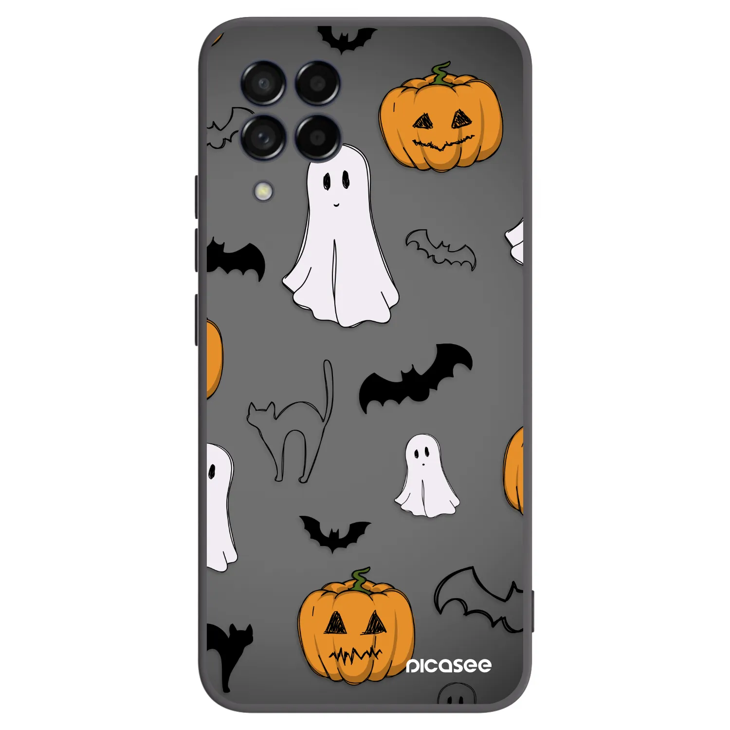 Picasee silikónový čierny obal pre Samsung Galaxy M53 5G - Spooky crew
