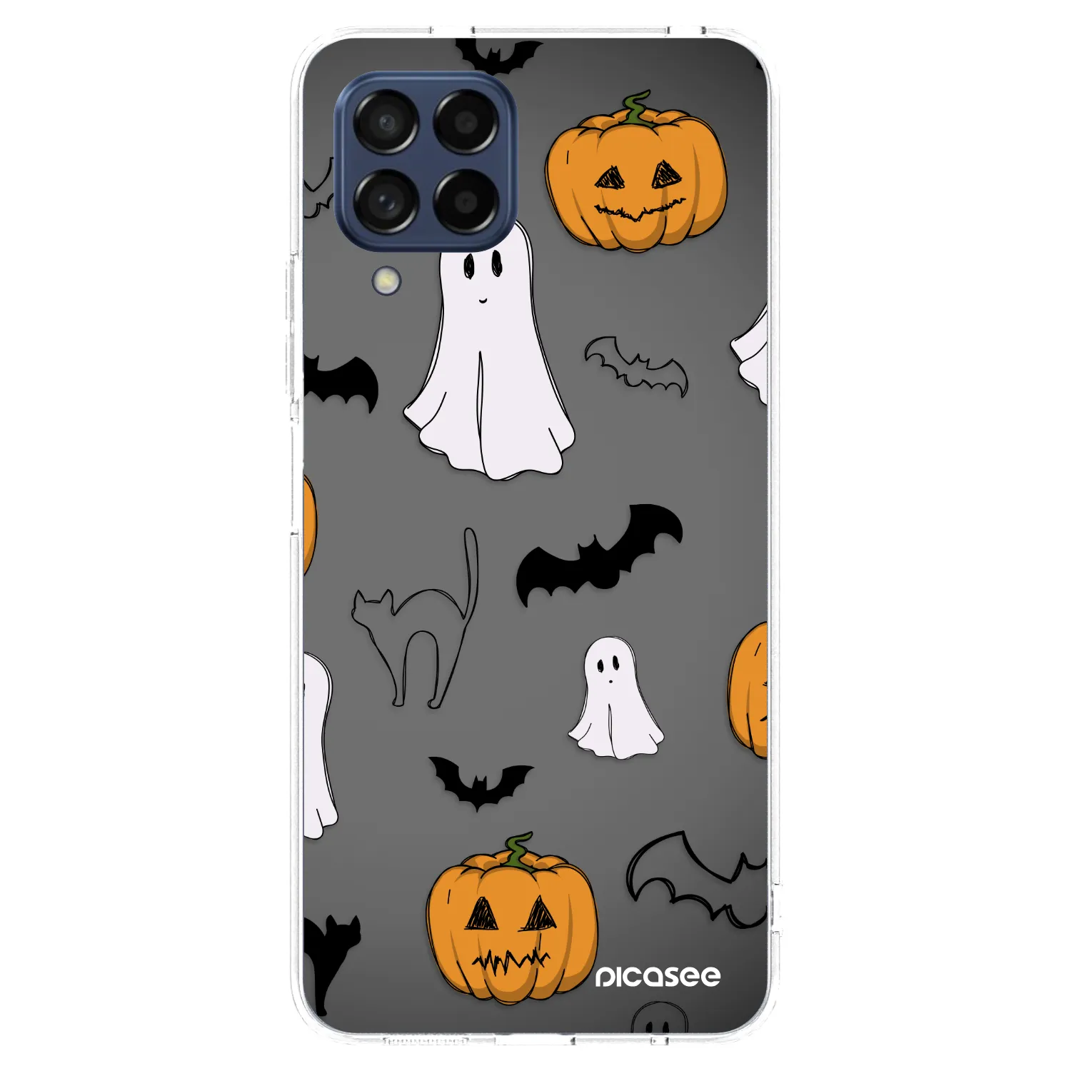 Picasee silikónový prehľadný obal pre Samsung Galaxy M53 5G - Spooky crew