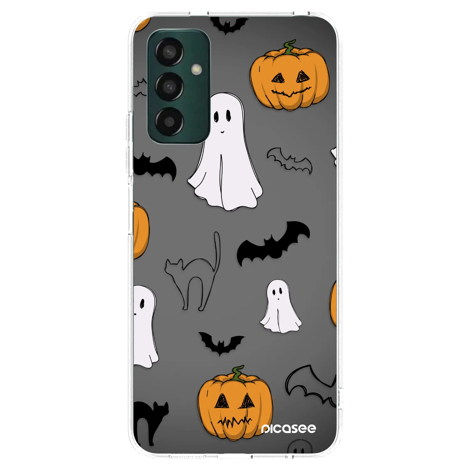 Picasee silikónový prehľadný obal pre Samsung Galaxy M13 M135F - Spooky crew