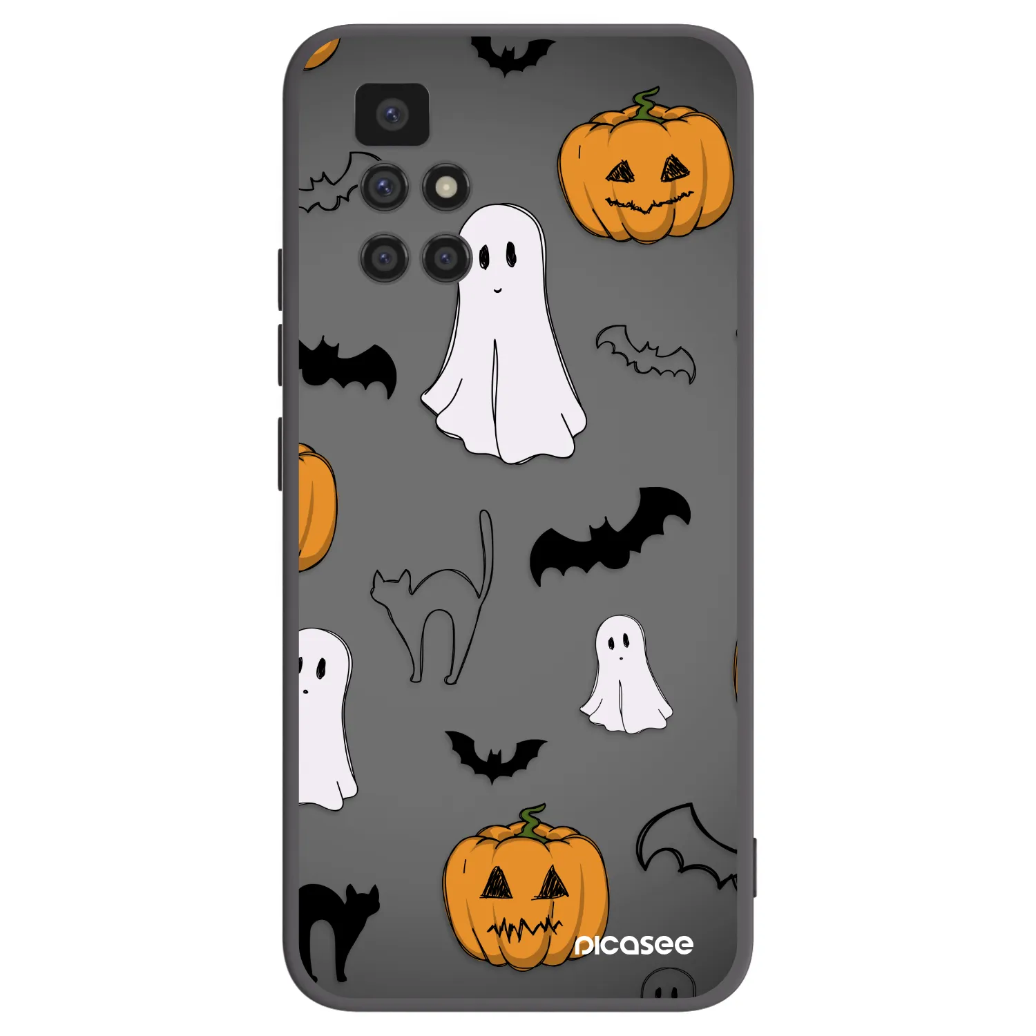 Picasee silikónový čierny obal pre Xiaomi Redmi 10 (2022) - Spooky crew