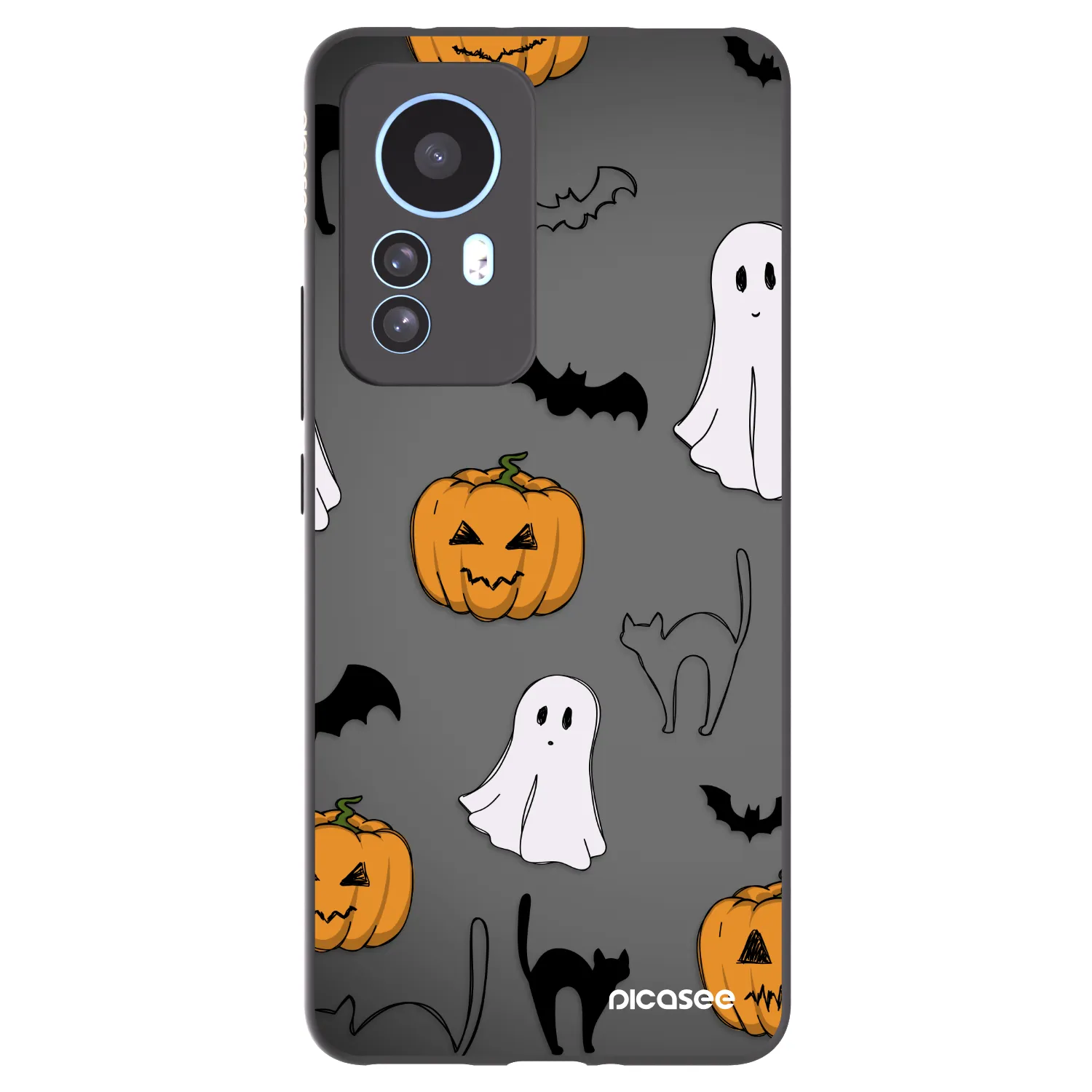 Picasee silikónový čierny obal pre Xiaomi 12T Pro - Spooky crew