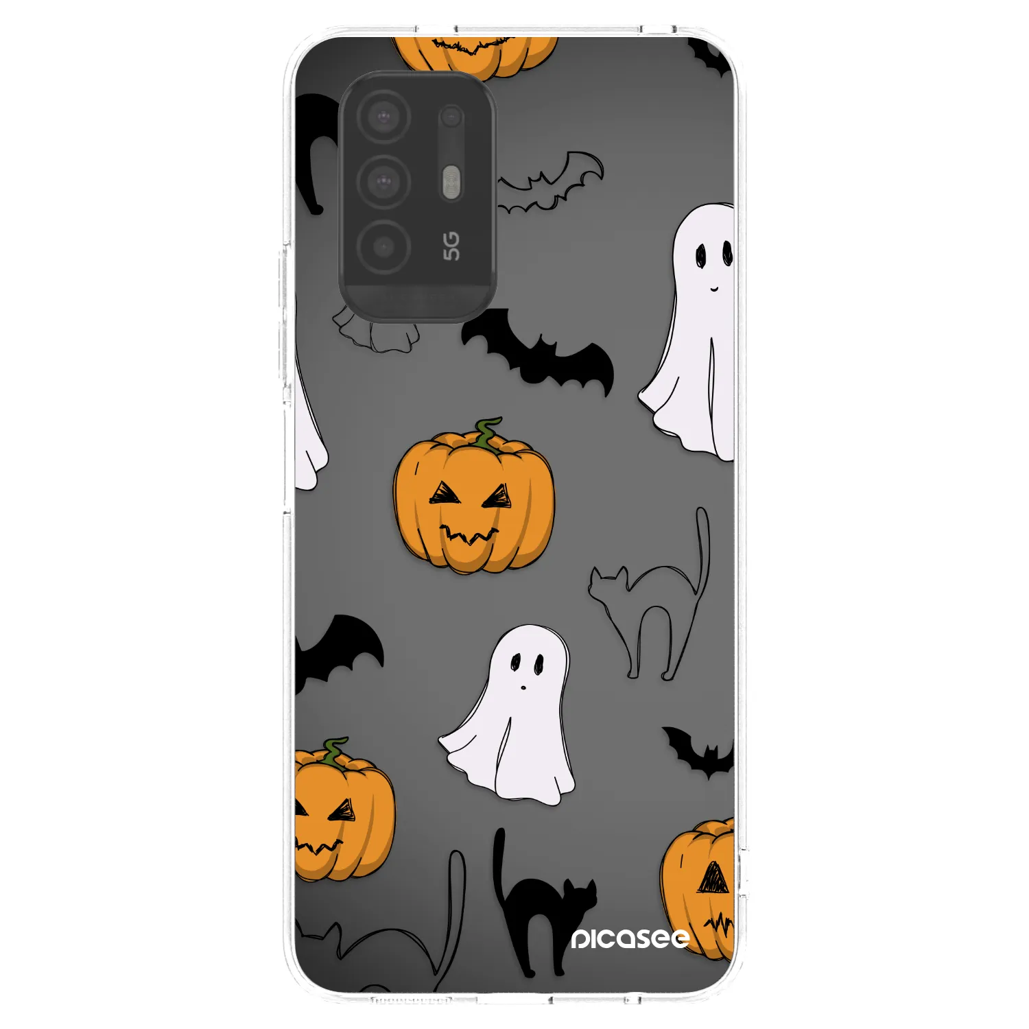 Picasee silikónový prehľadný obal pre OPPO A94 5G - Spooky crew