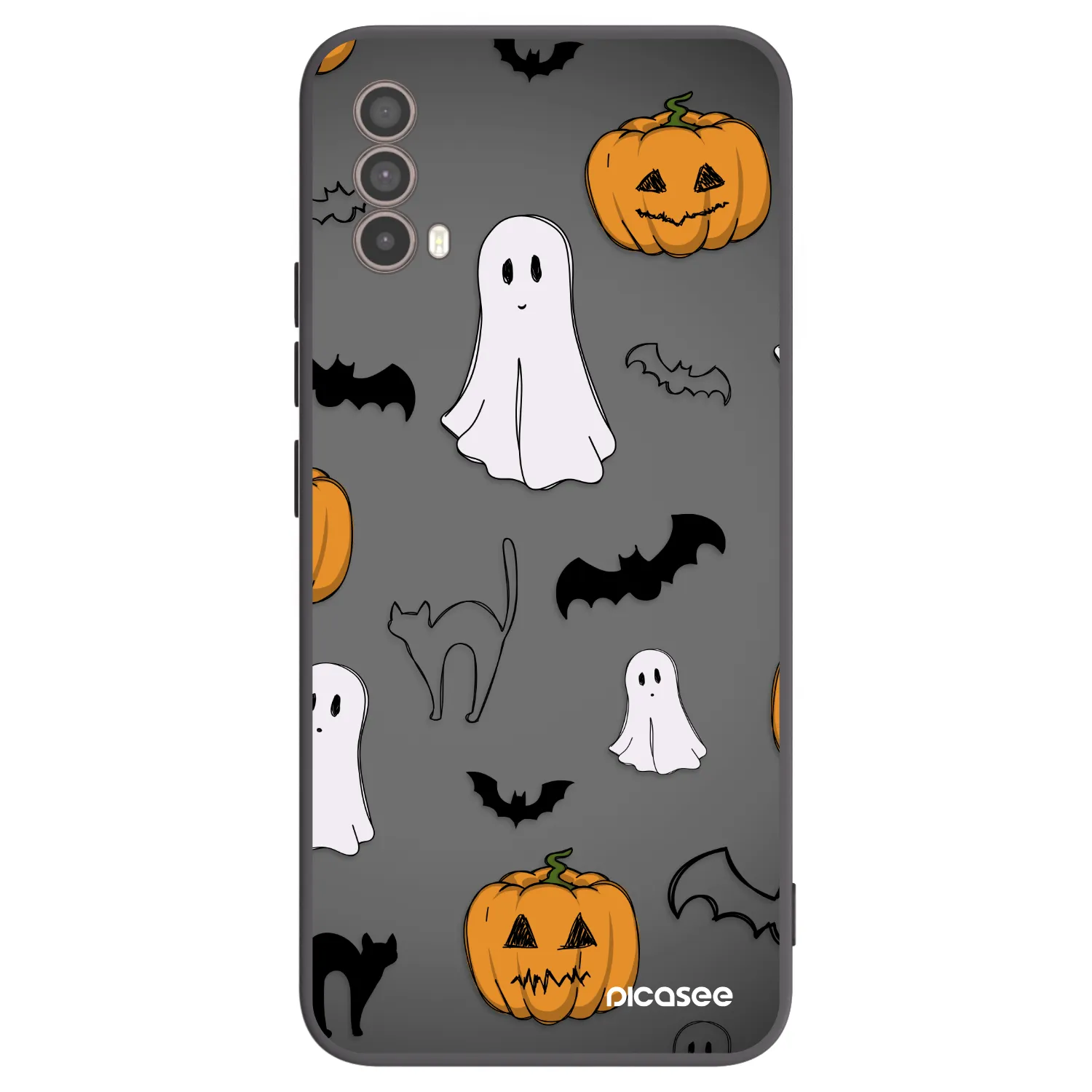 Picasee silikónový čierny obal pre Motorola Moto E40 - Spooky crew