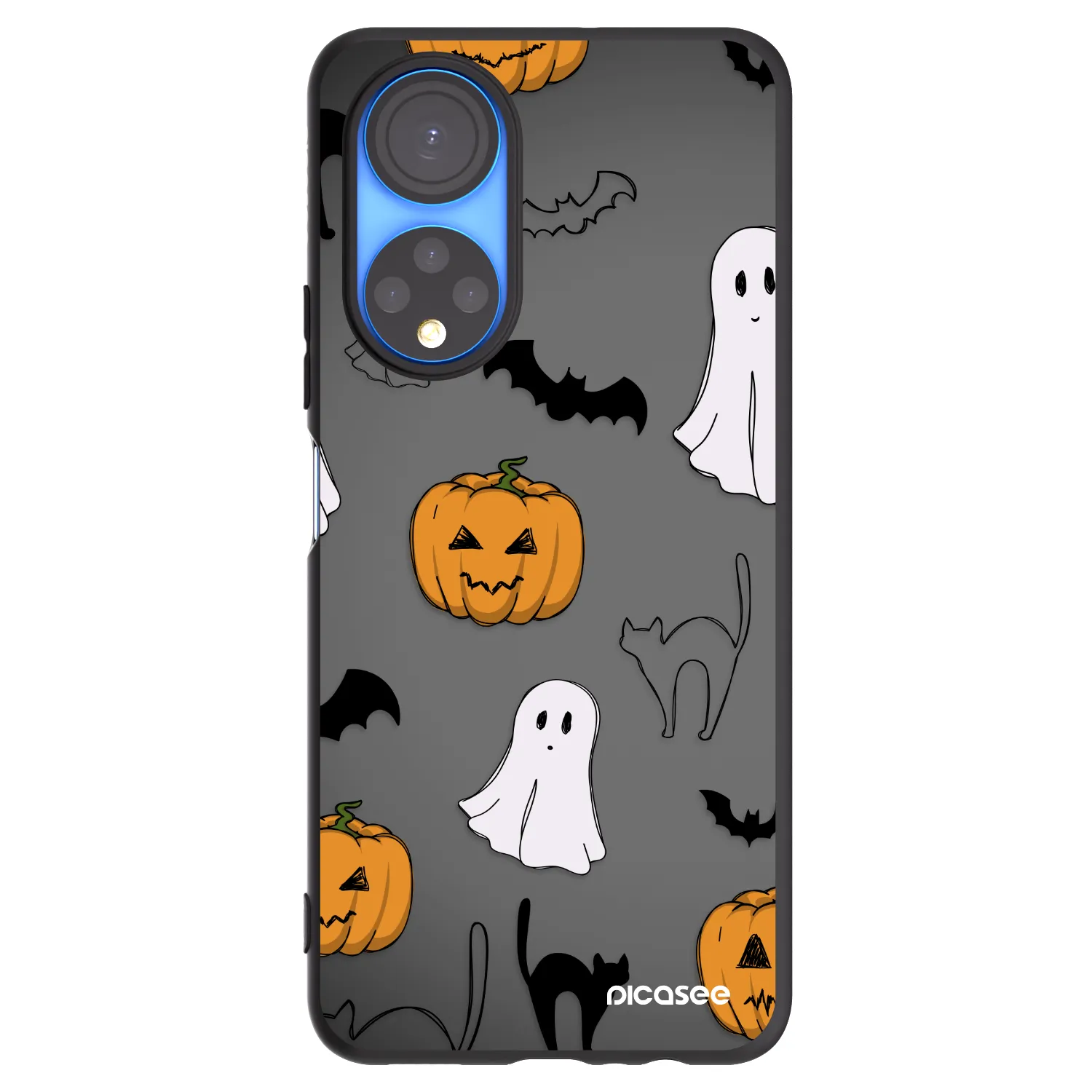 Picasee silikónový čierny obal pre Honor X7 - Spooky crew