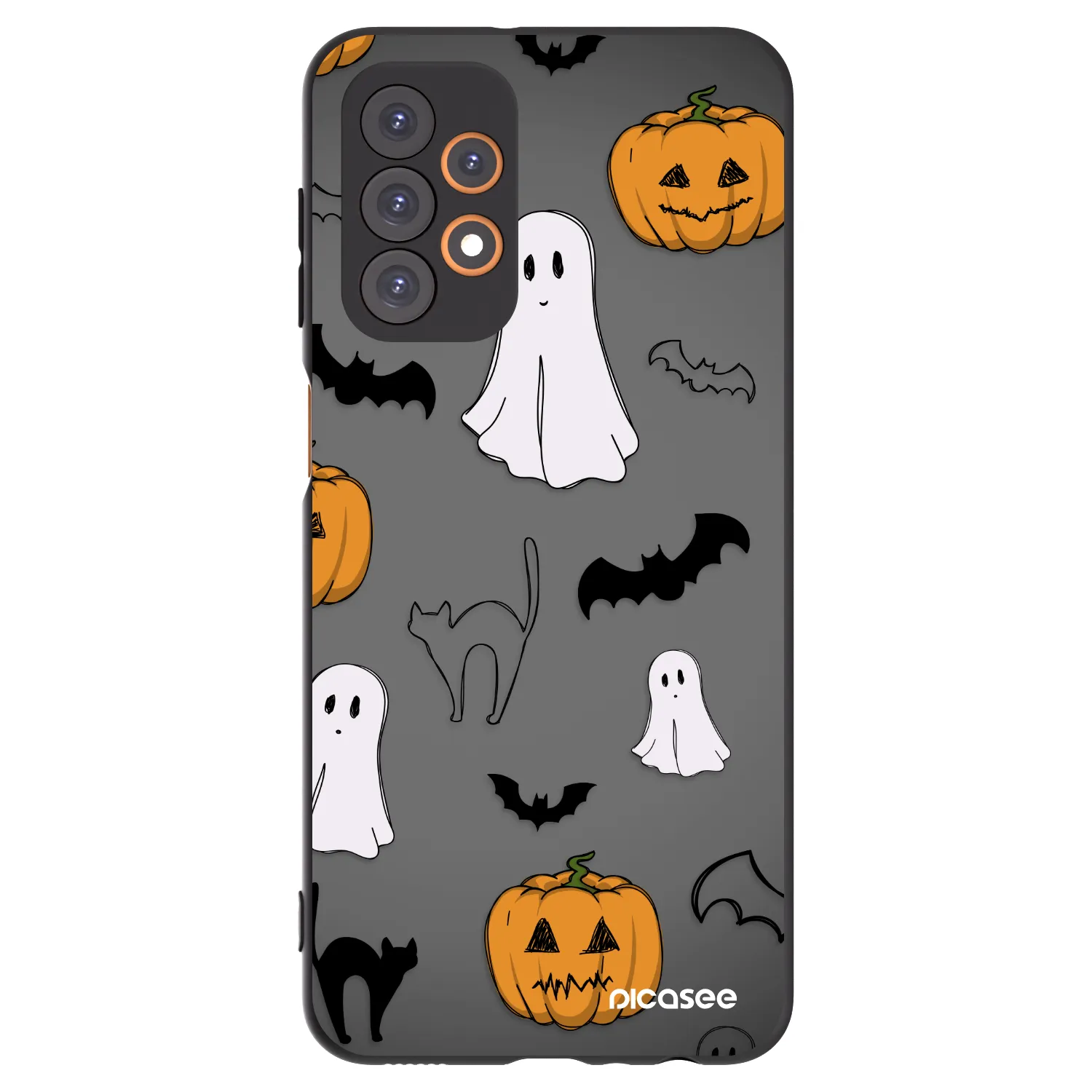 Picasee silikónový čierny obal pre Samsung Galaxy A23 A235F 4G - Spooky crew