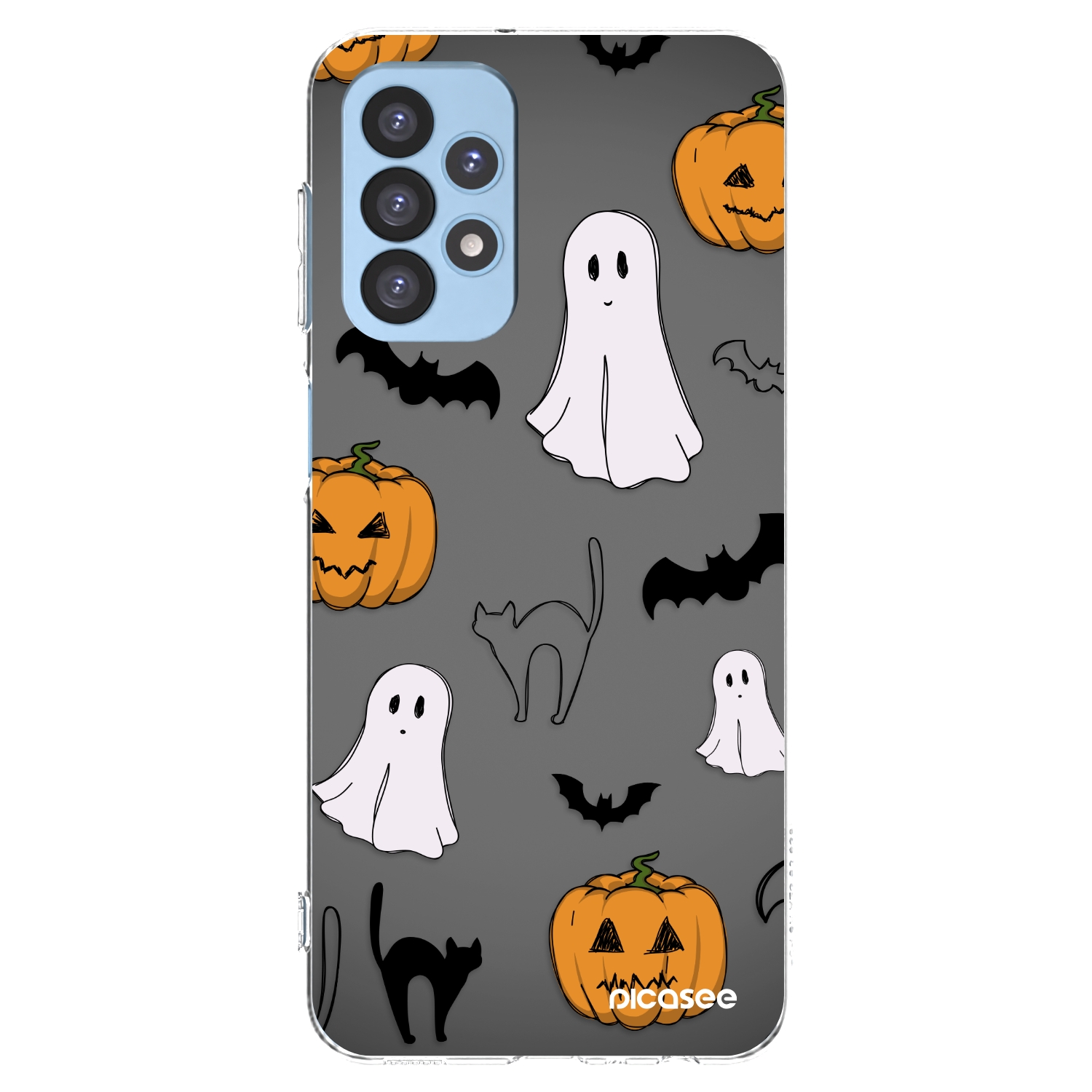 Picasee silikónový prehľadný obal pre Samsung Galaxy A23 A235F 4G - Spooky crew