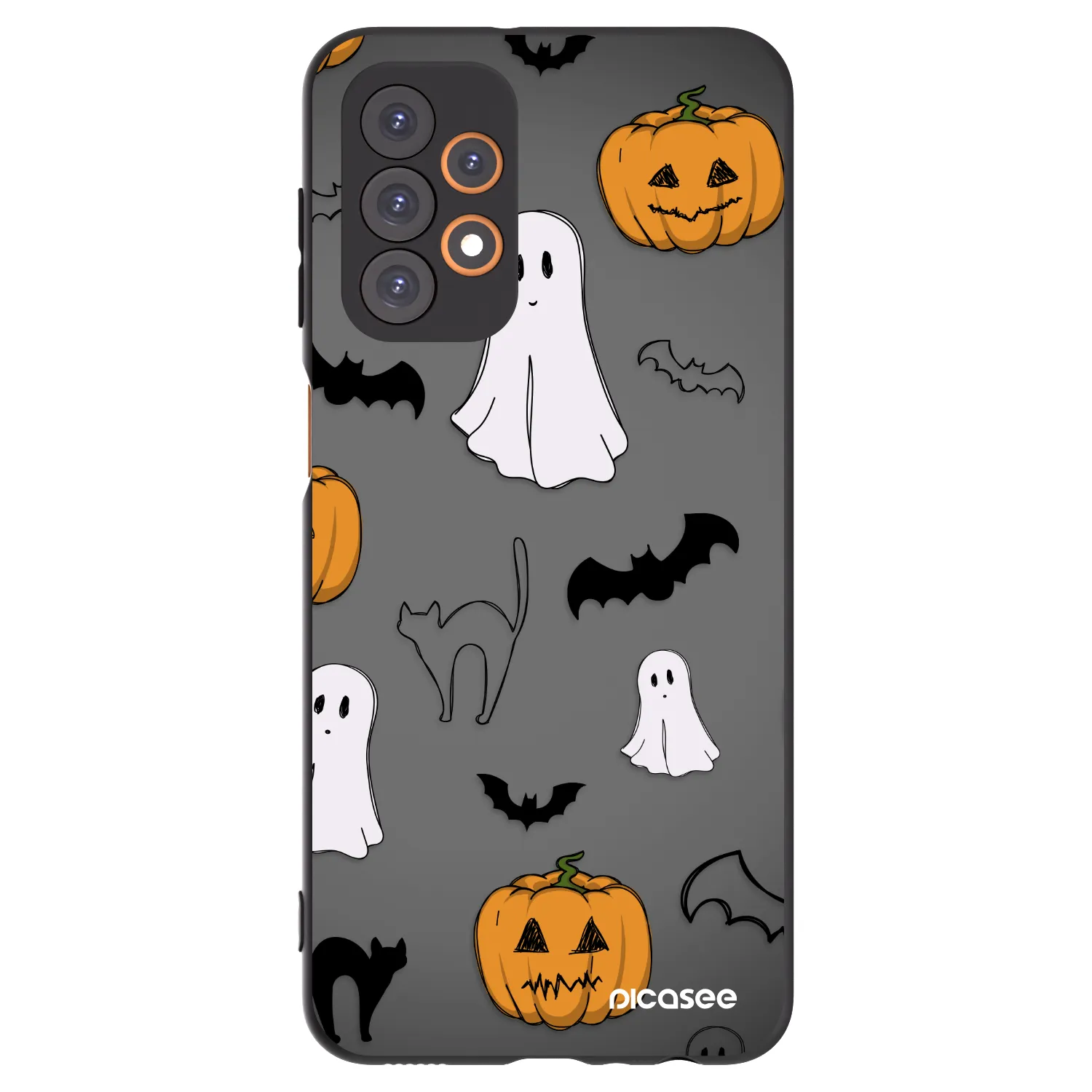 Picasee silikónový čierny obal pre Samsung Galaxy A23 A236B 5G - Spooky crew