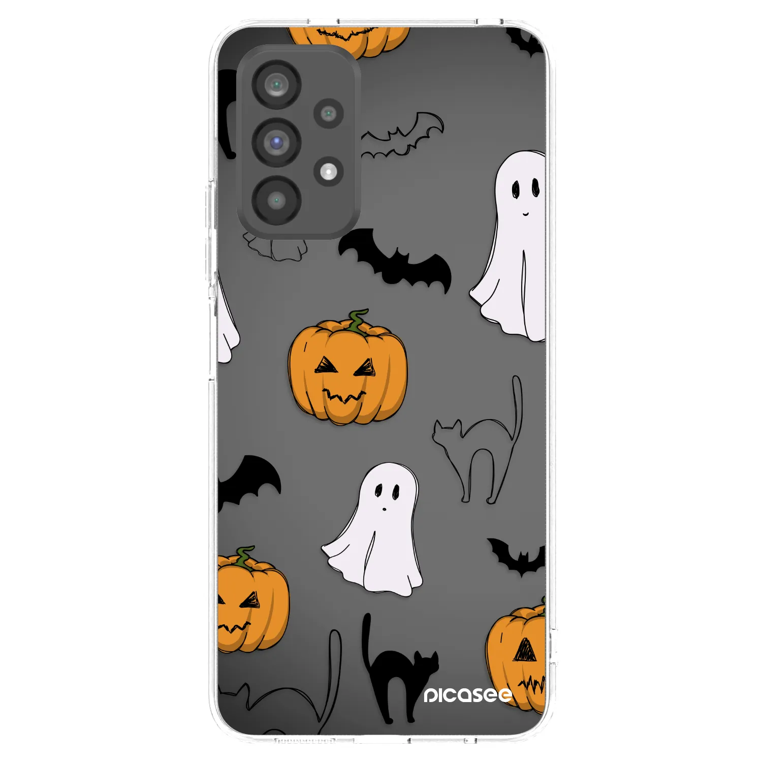 Picasee silikónový prehľadný obal pre Samsung Galaxy A73 5G - Spooky crew