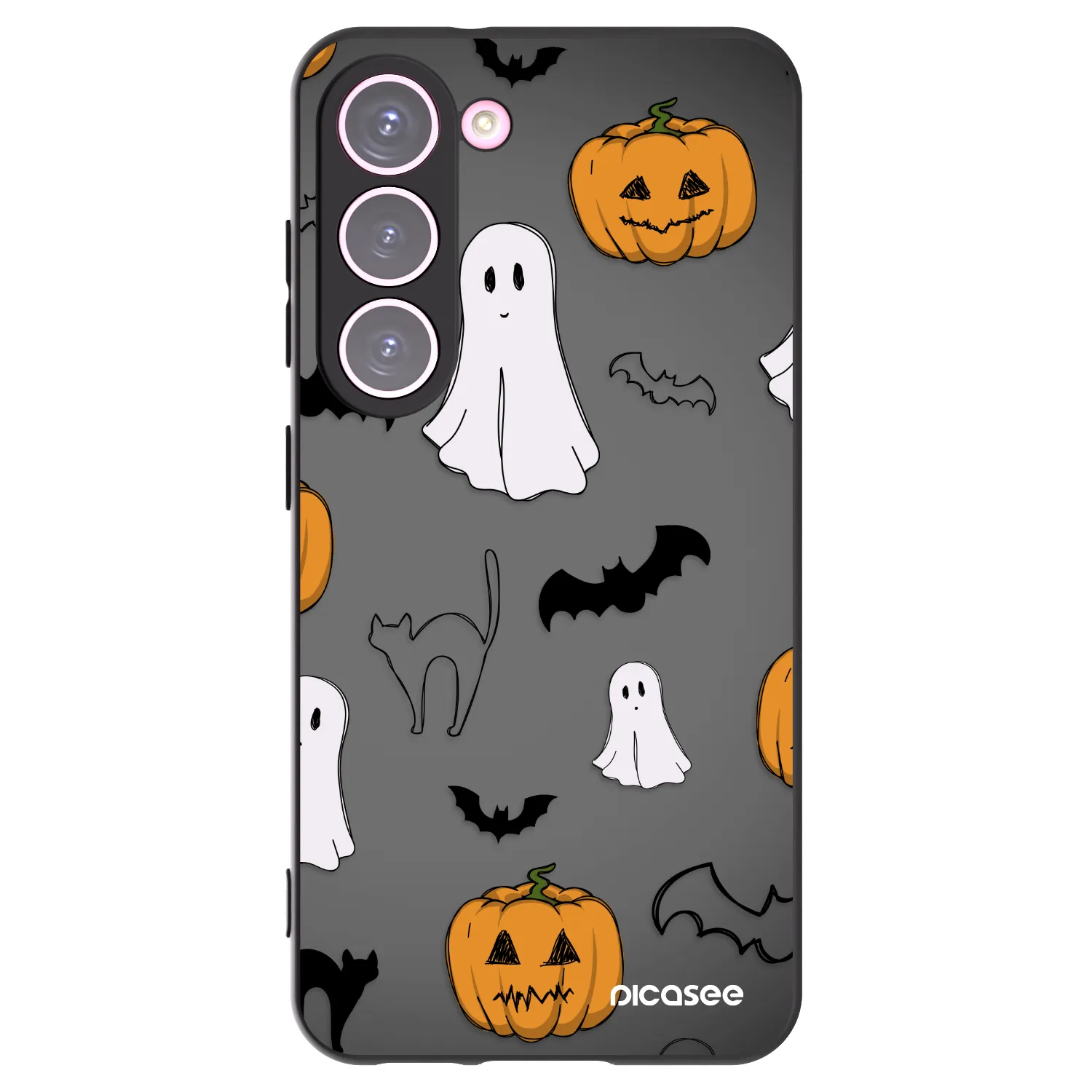Picasee silikónový čierny obal pre Samsung Galaxy S23 5G - Spooky crew