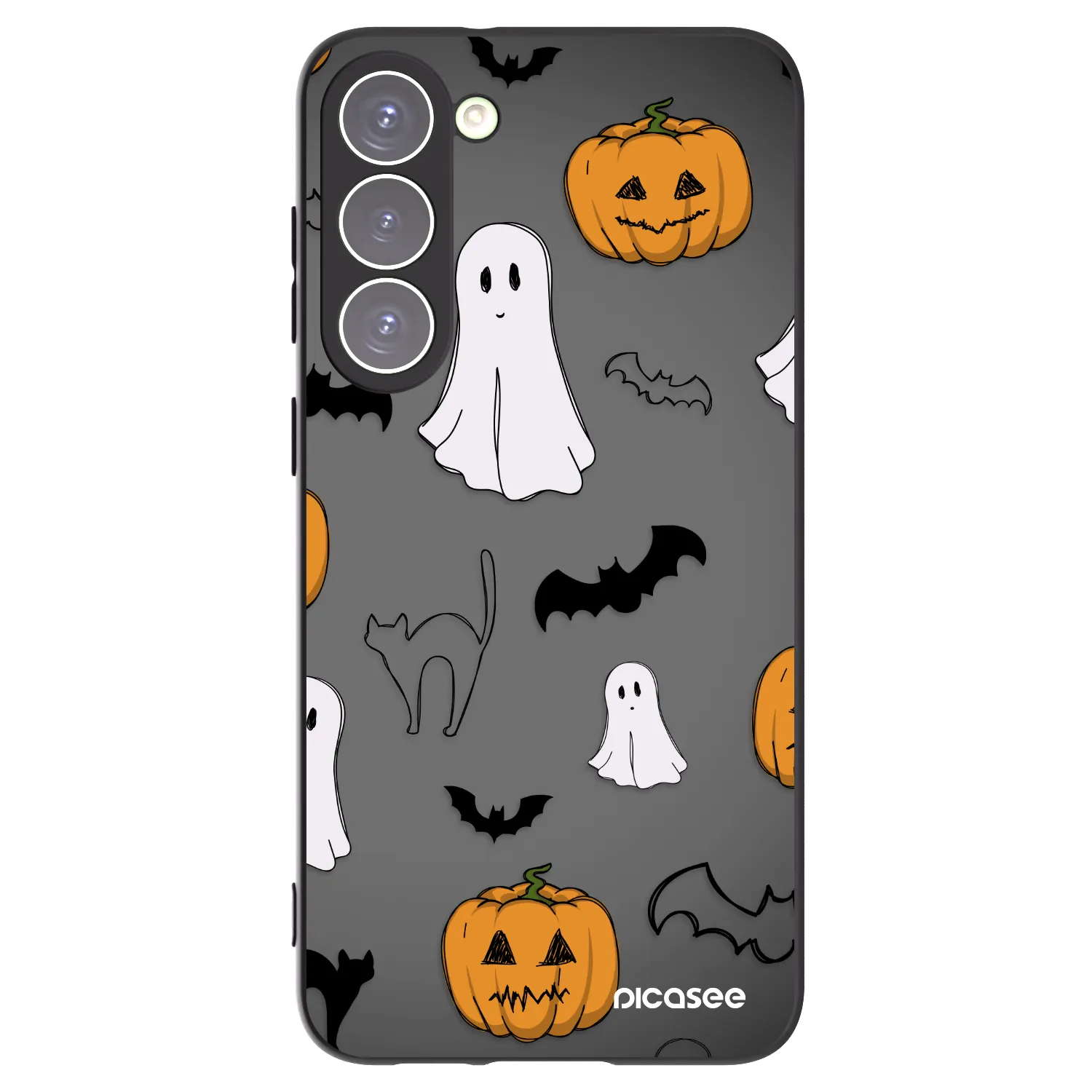 Picasee silikónový čierny obal pre Samsung Galaxy S23+ 5G - Spooky crew