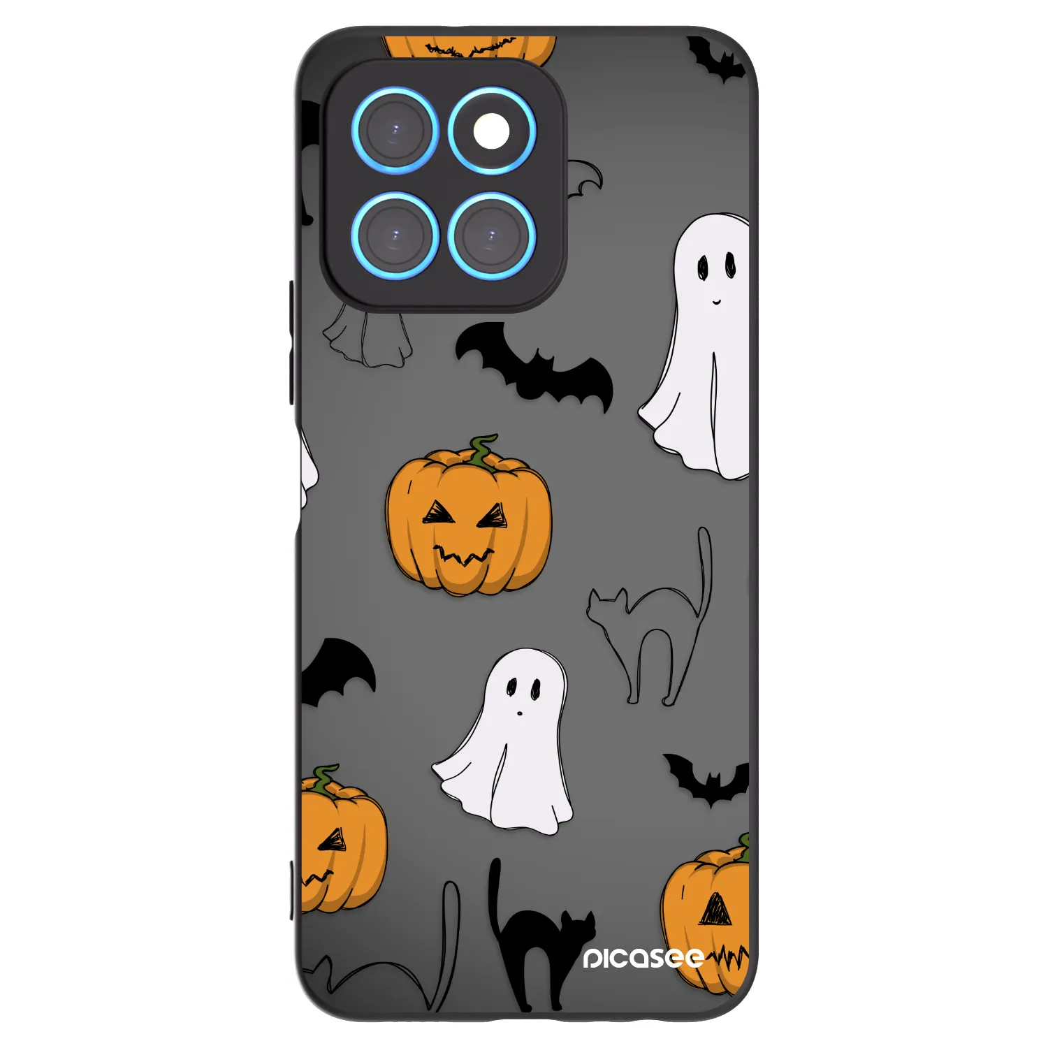 Picasee silikónový čierny obal pre Honor X6 - Spooky crew