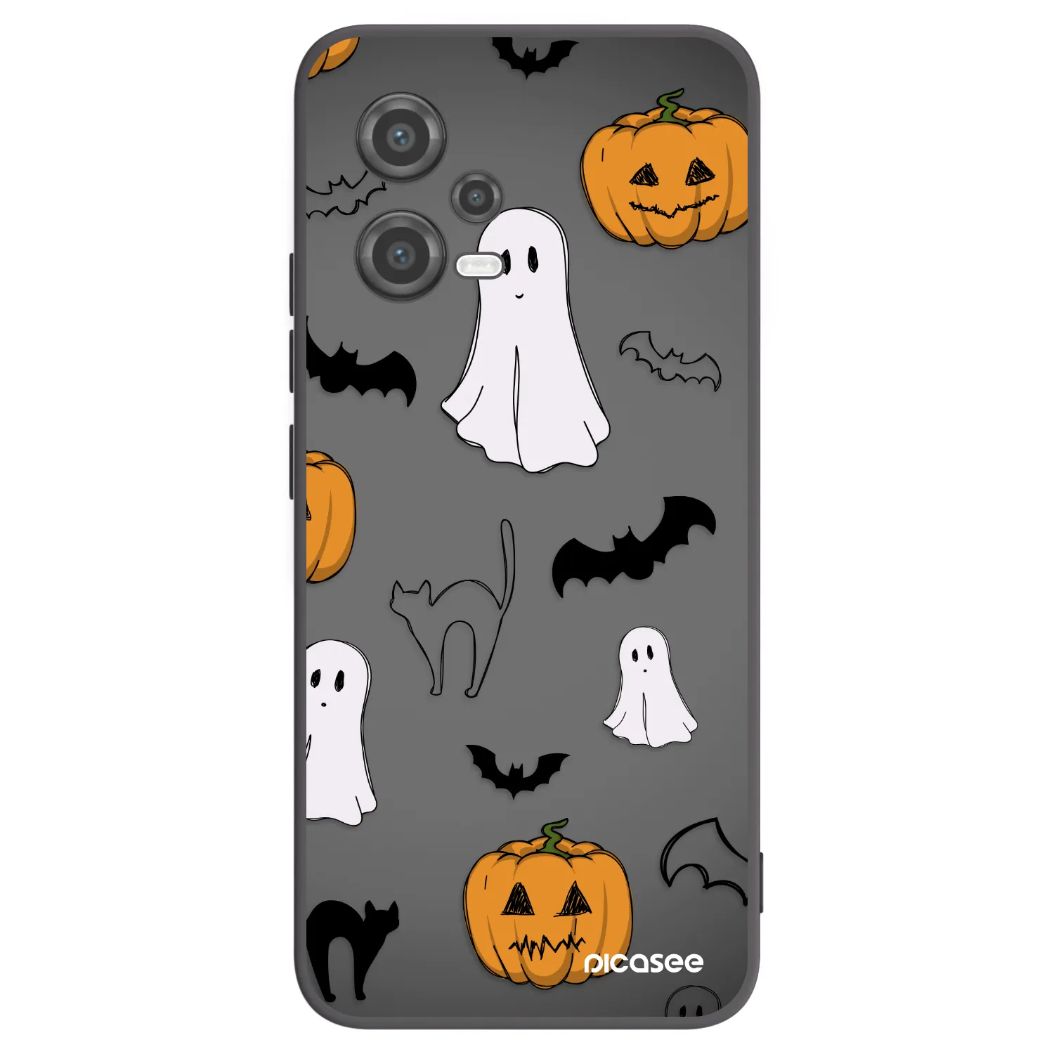Picasee silikónový čierny obal pre Xiaomi Poco X5 - Spooky crew