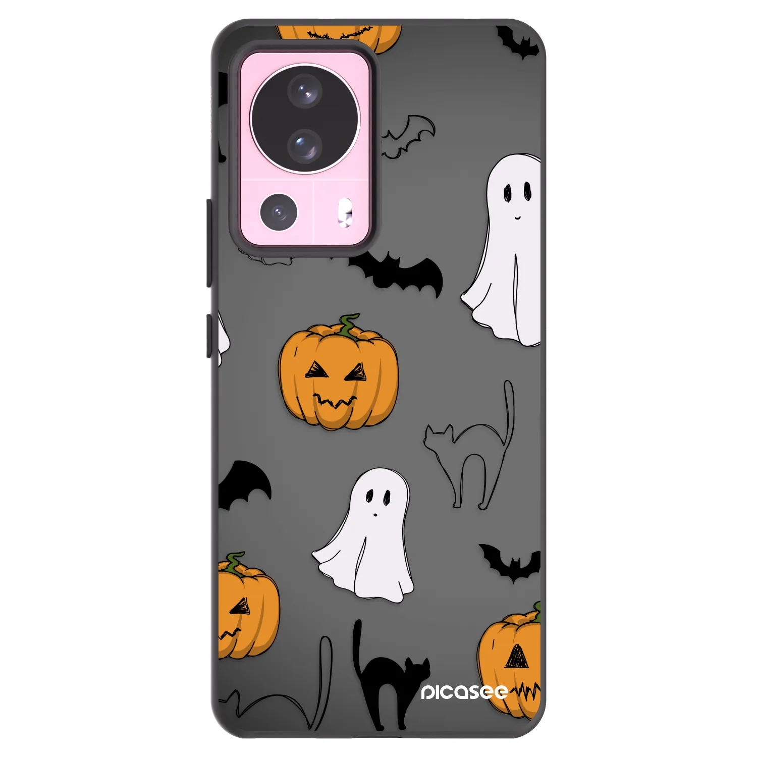 Picasee silikónový čierny obal pre Xiaomi 13 Lite - Spooky crew