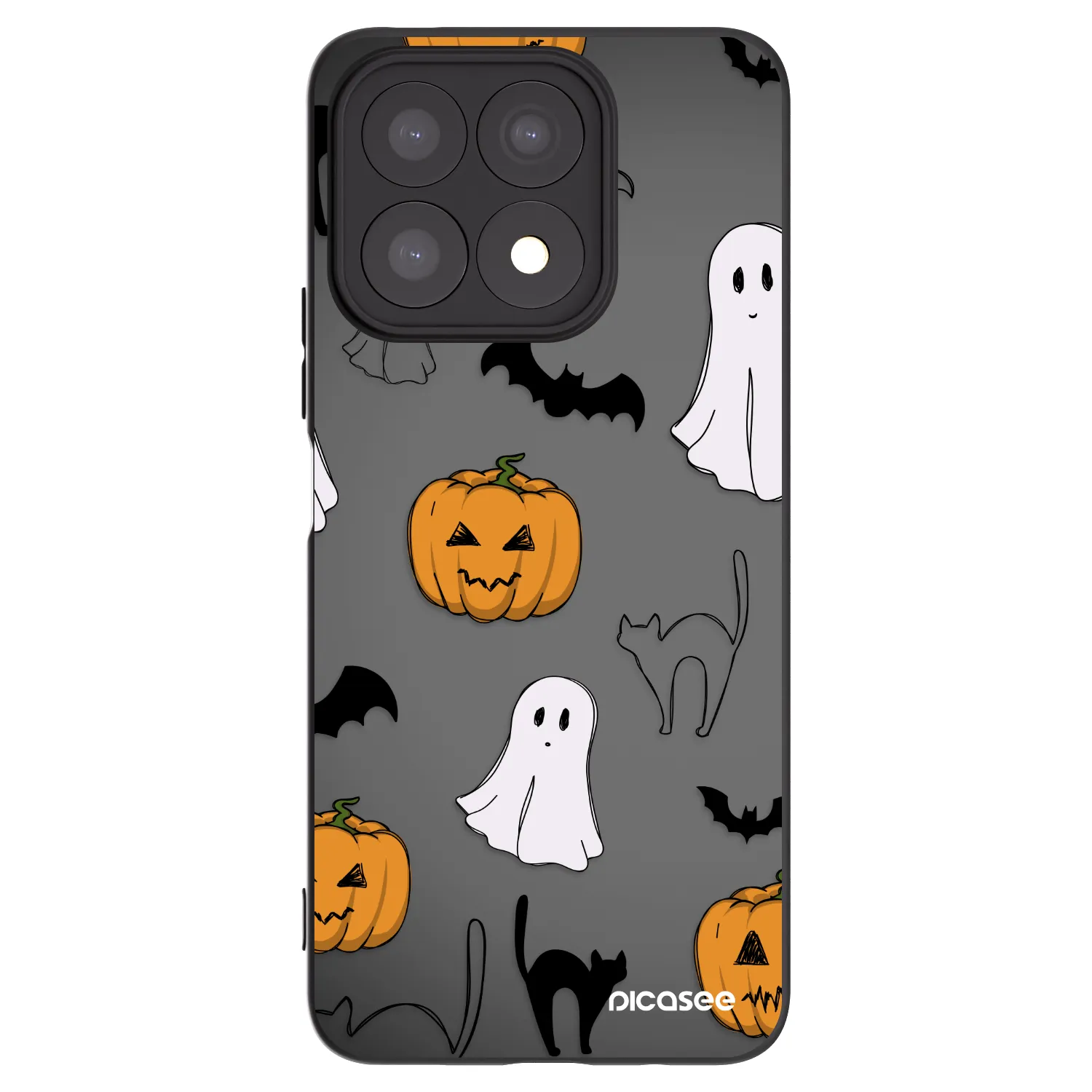 Picasee silikónový čierny obal pre Honor X8a - Spooky crew