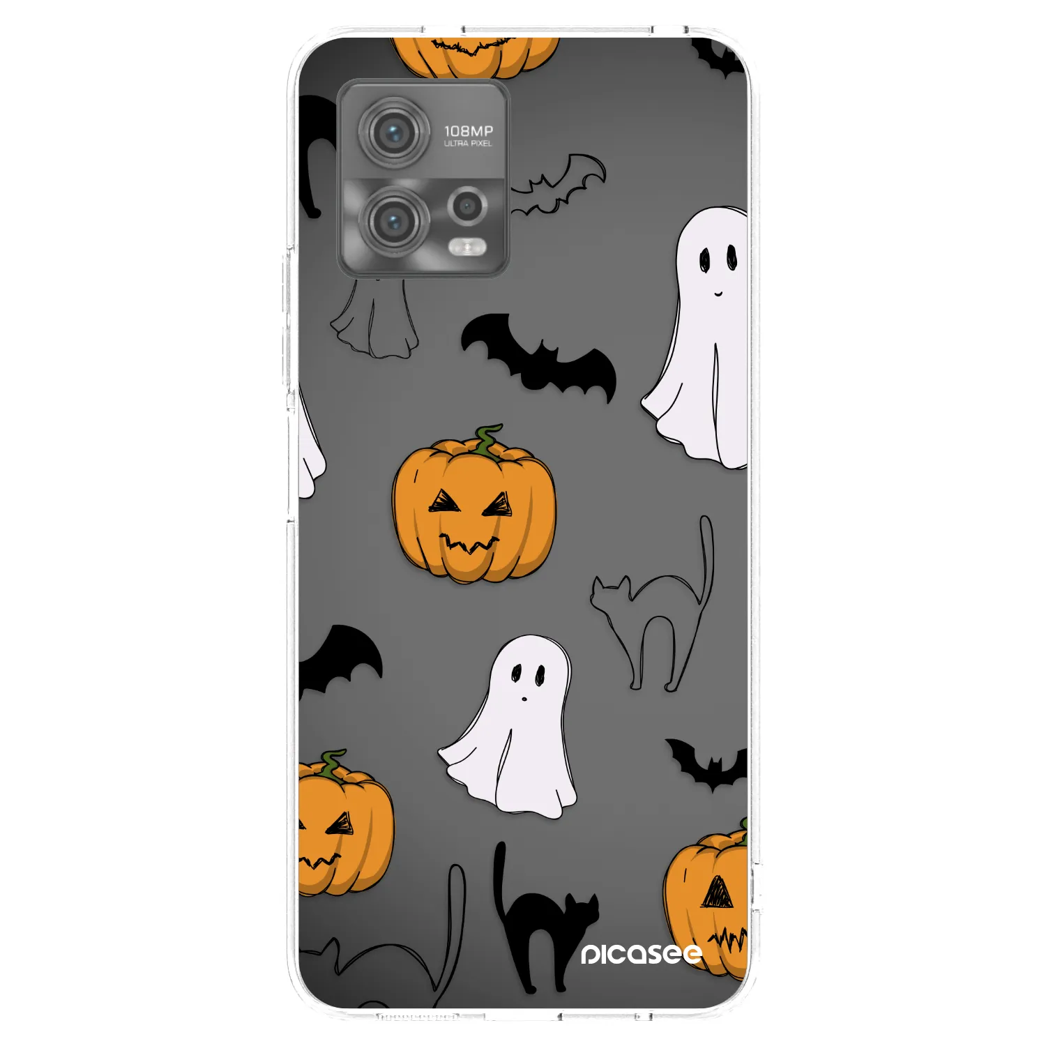 Picasee silikónový prehľadný obal pre Motorola Moto G72 - Spooky crew