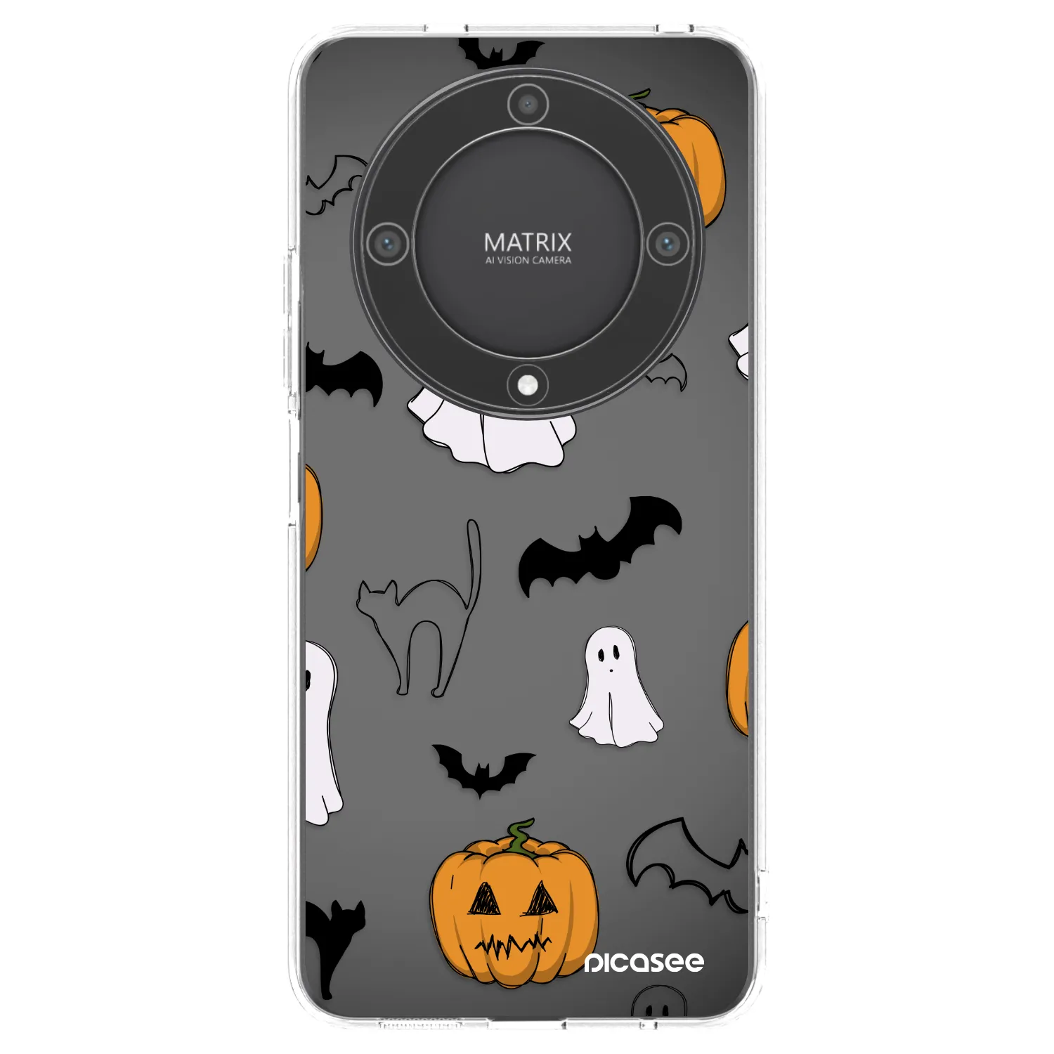 Picasee silikónový prehľadný obal pre Honor Magic5 Lite 5G - Spooky crew