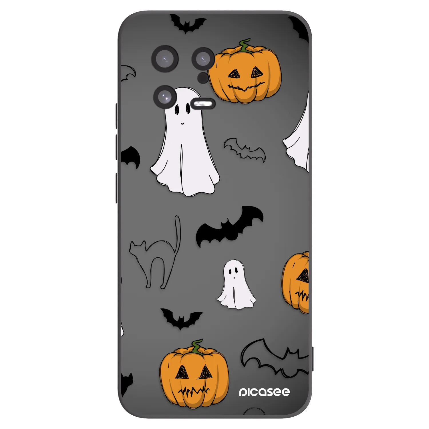 Picasee silikónový čierny obal pre Xiaomi 13 - Spooky crew
