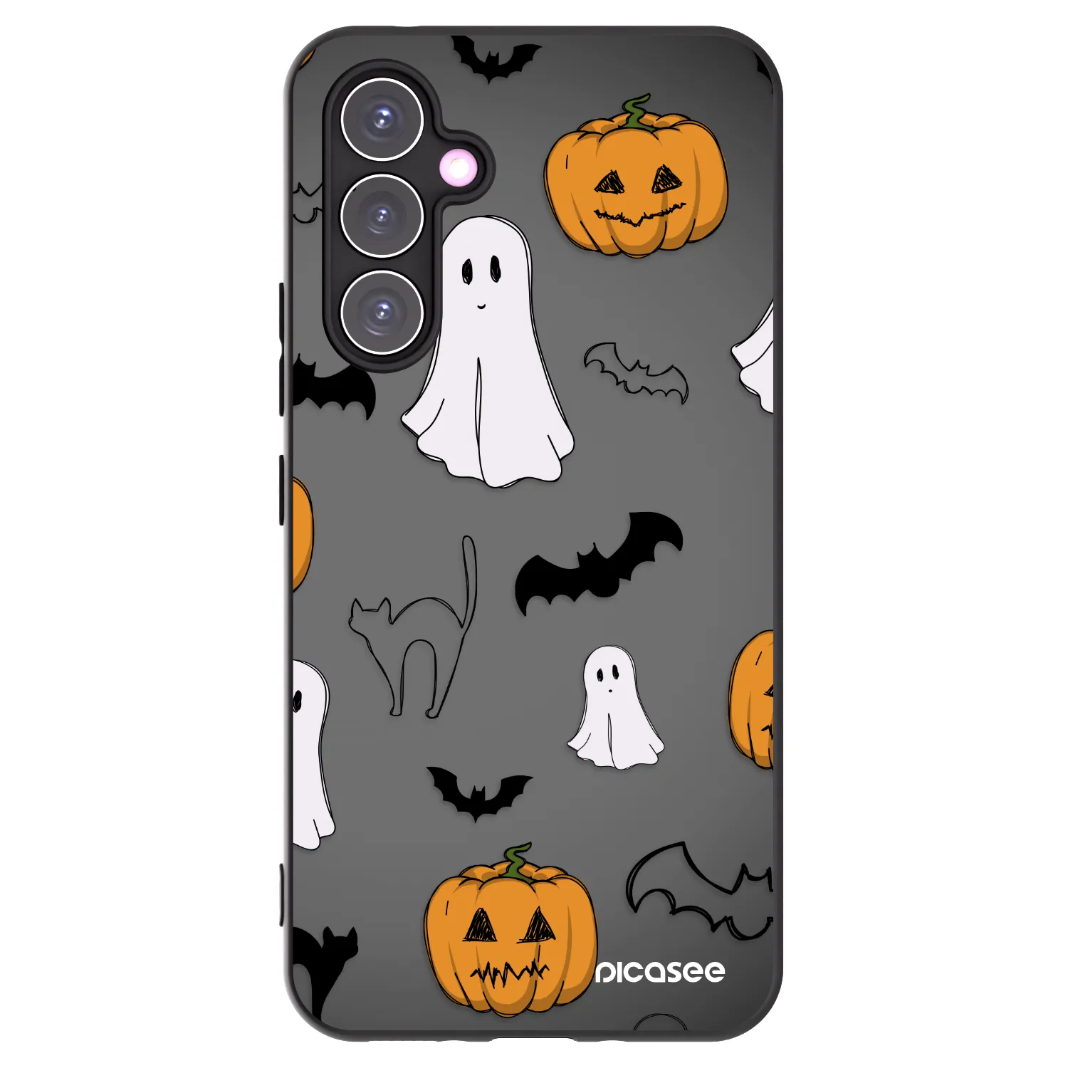 Picasee silikónový čierny obal pre Samsung Galaxy A54 5G A546B - Spooky crew