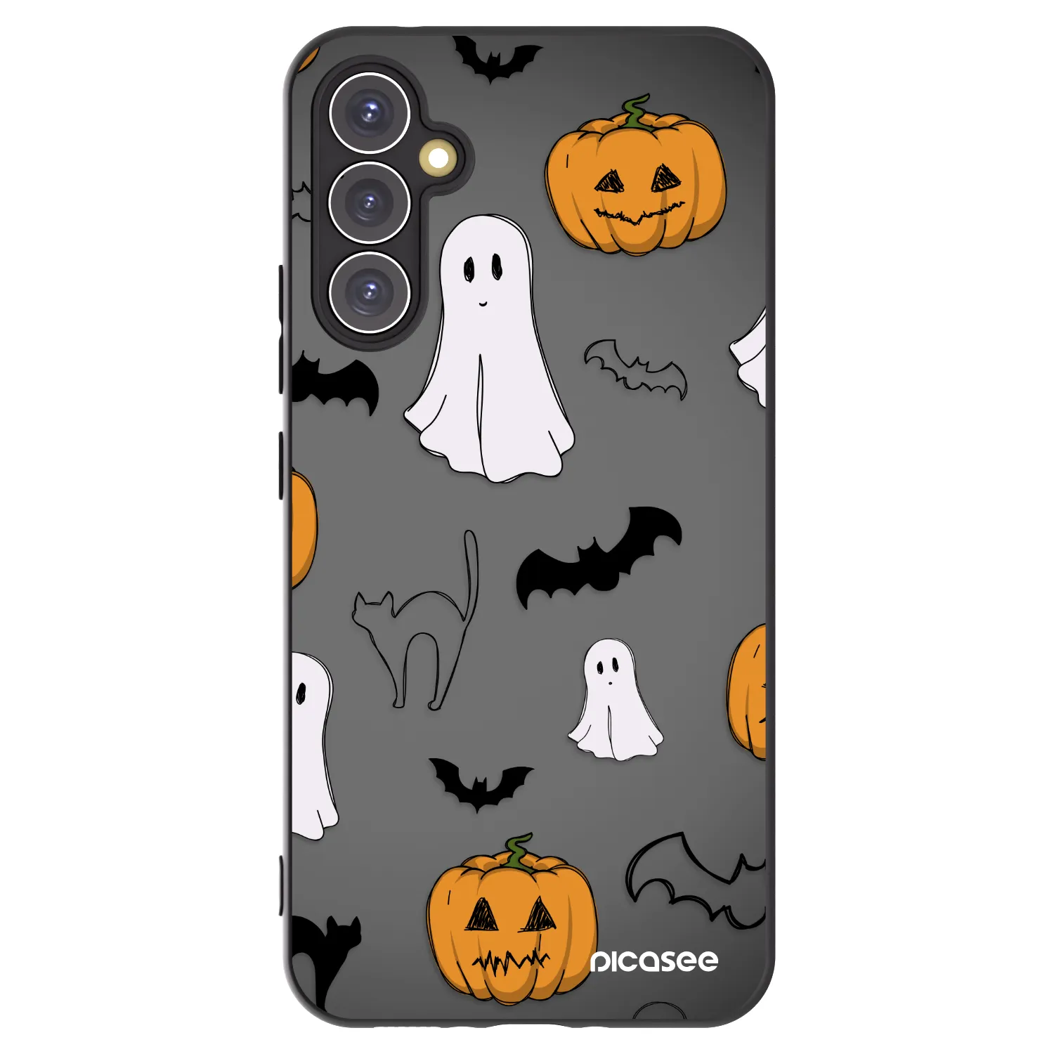 Picasee silikónový čierny obal pre Samsung Galaxy A34 5G A346B - Spooky crew