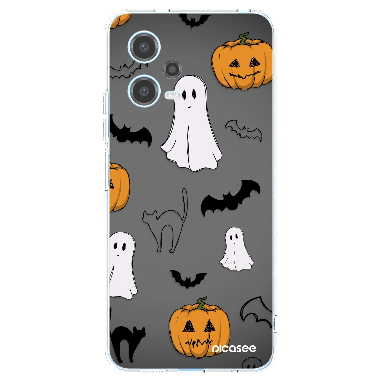 Picasee silikónový prehľadný obal pre Xiaomi Redmi Note 12 5G - Spooky crew