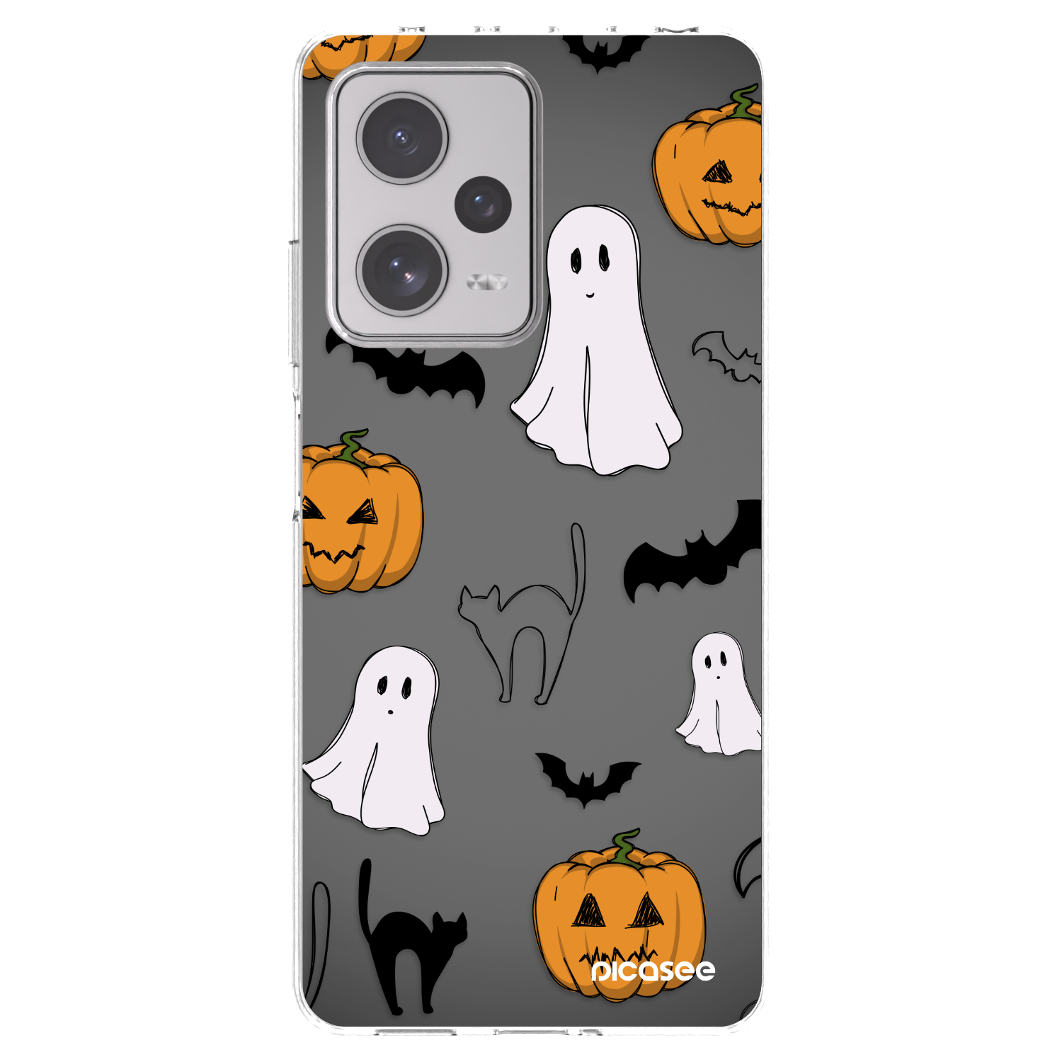 Picasee silikónový prehľadný obal pre Xiaomi Redmi Note 12 Pro+ 5G - Spooky crew