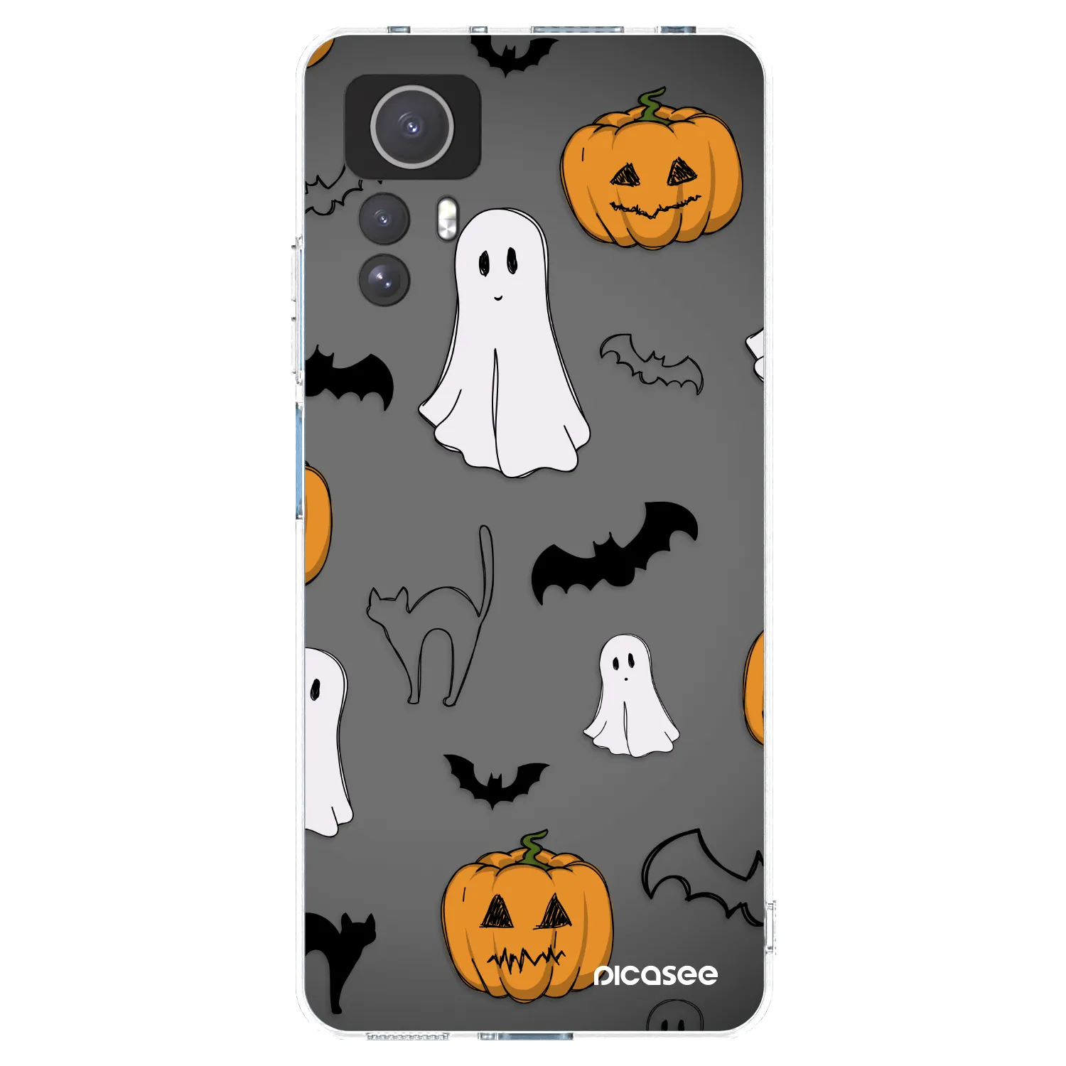Picasee silikónový prehľadný obal pre Xiaomi Redmi Note 12S - Spooky crew