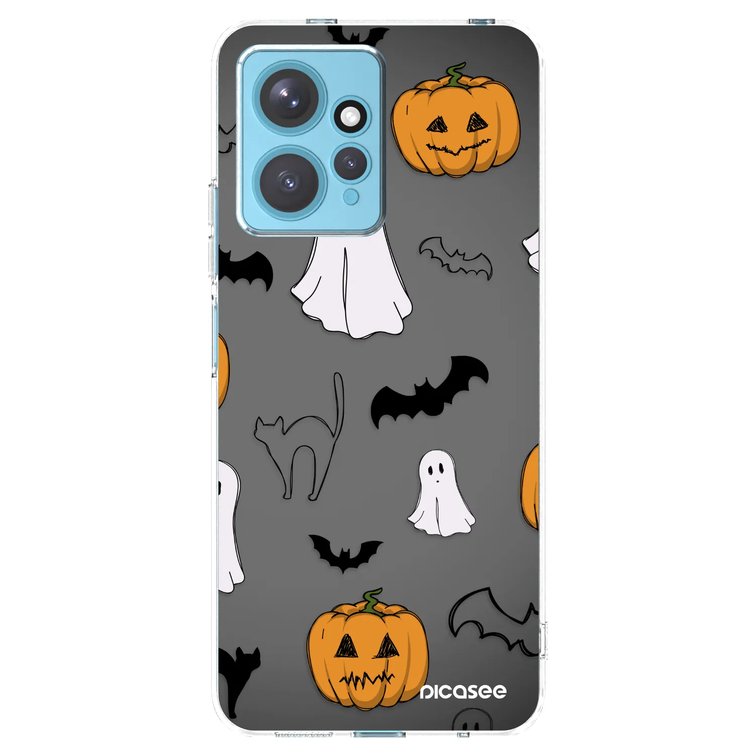 Picasee silikónový prehľadný obal pre Xiaomi Redmi Note 12 4G - Spooky crew