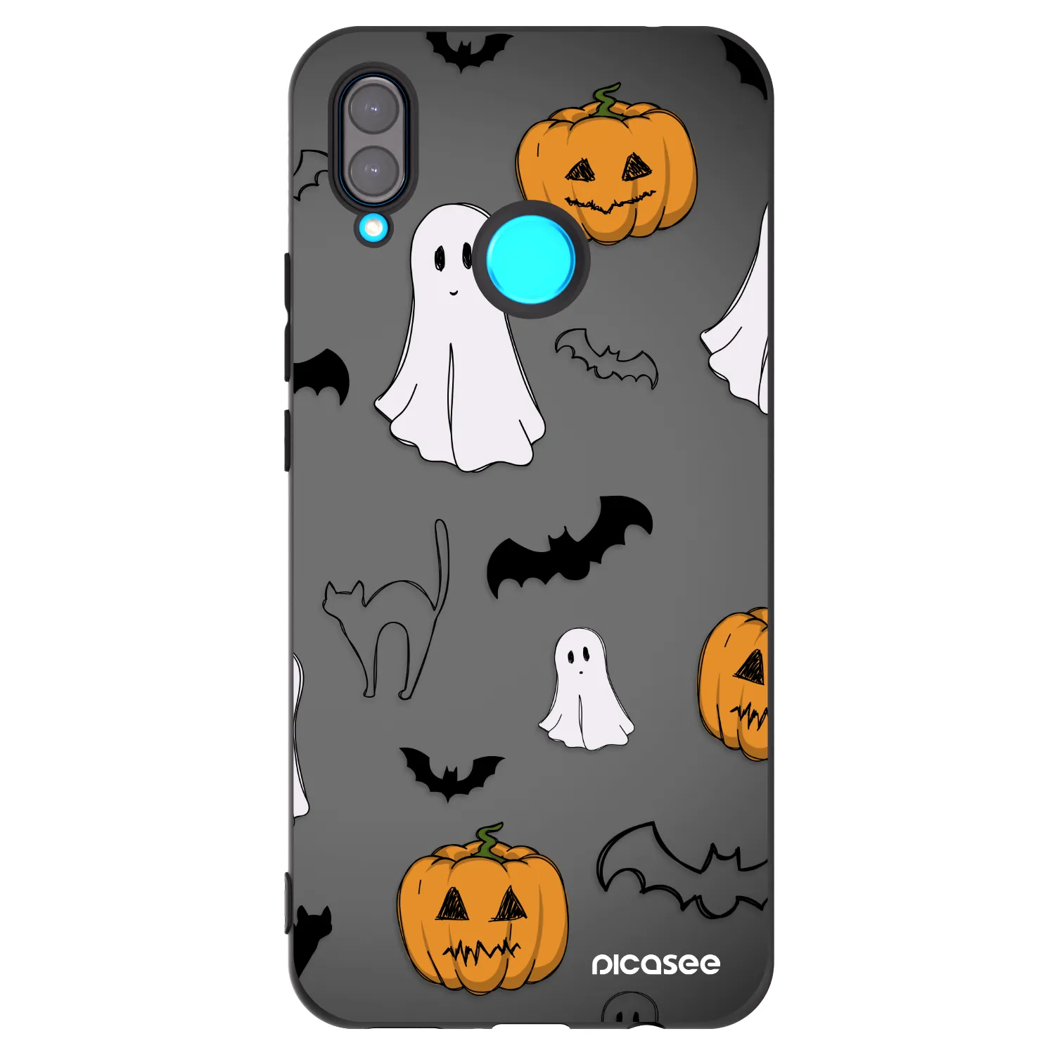 Picasee silikónový čierny obal pre Huawei Nova 3 - Spooky crew