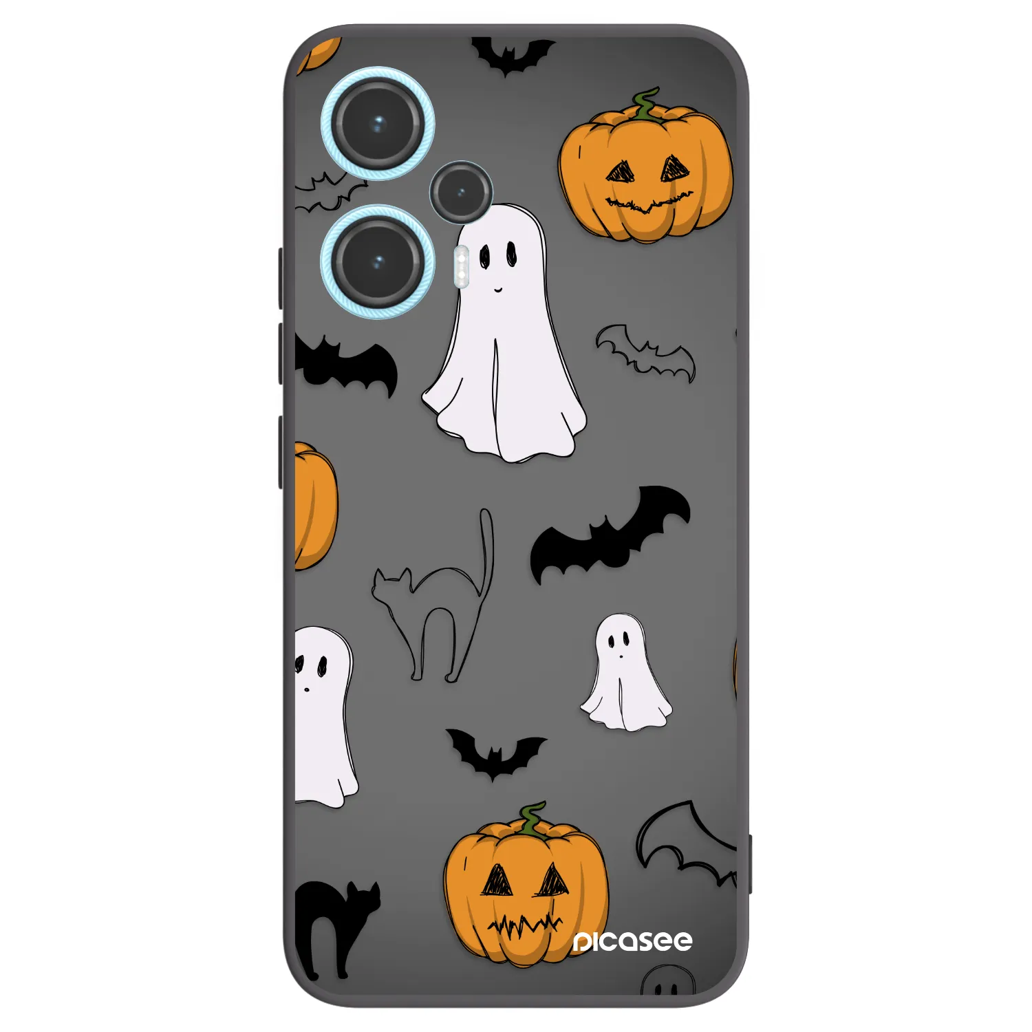 Picasee silikónový čierny obal pre Xiaomi Poco F5 - Spooky crew