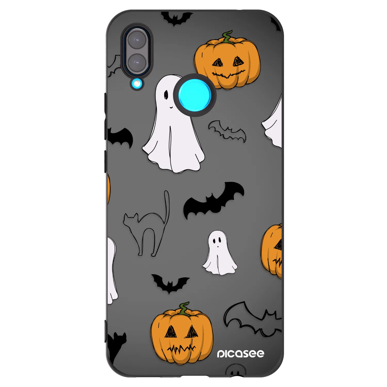 Picasee silikónový čierny obal pre Huawei Nova 3i - Spooky crew