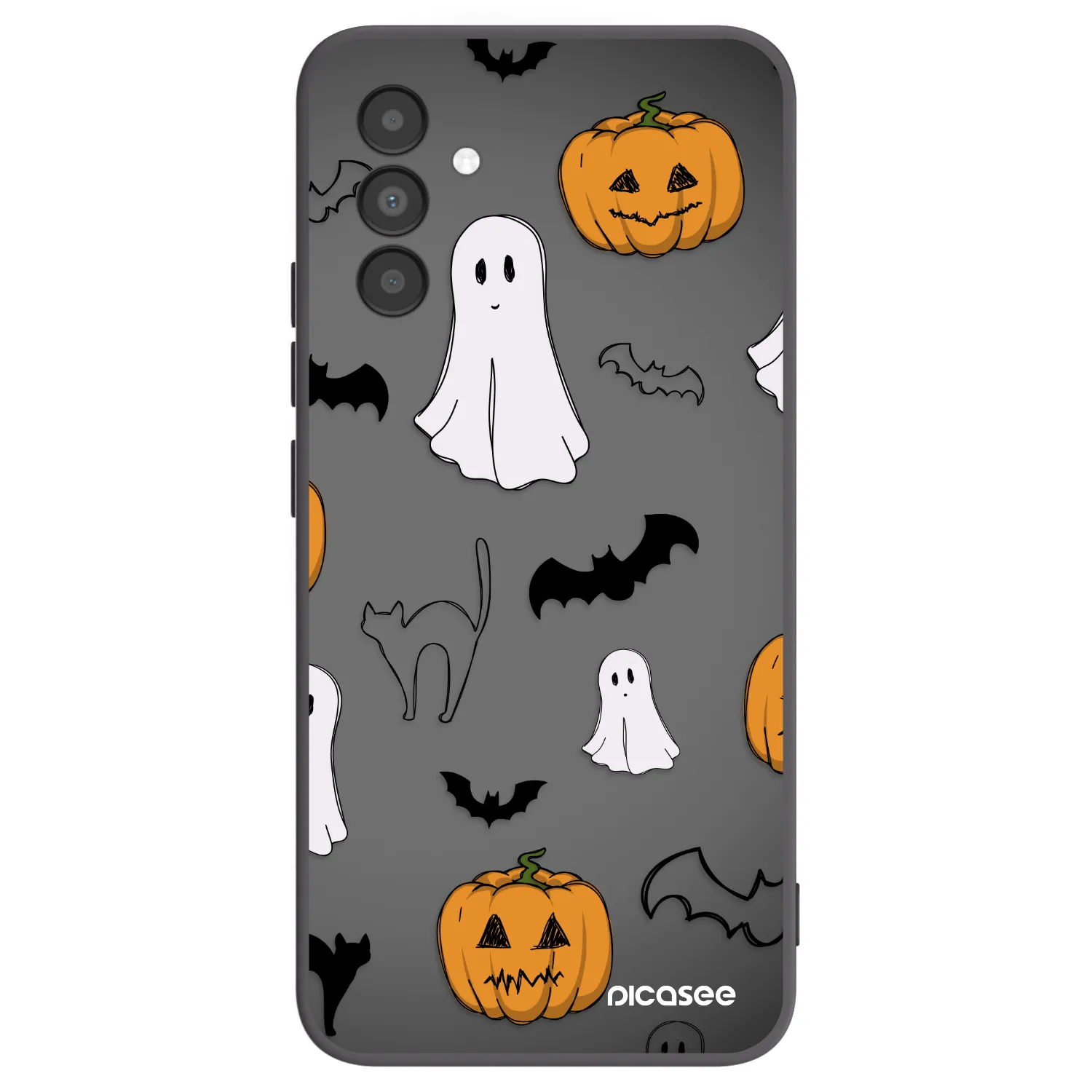 Picasee silikónový čierny obal pre Samsung Galaxy A04s A047F - Spooky crew