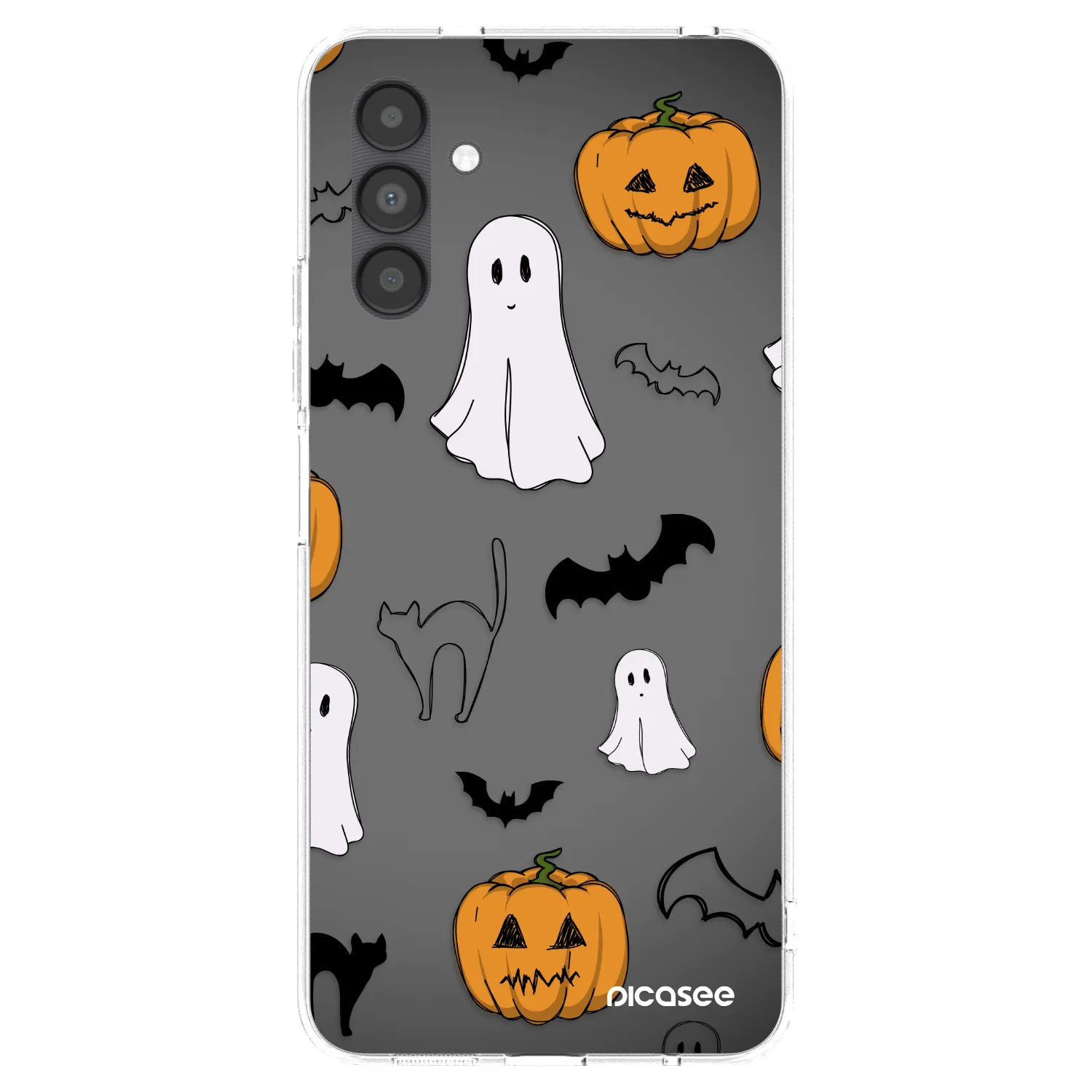 Picasee silikónový prehľadný obal pre Samsung Galaxy A04s A047F - Spooky crew