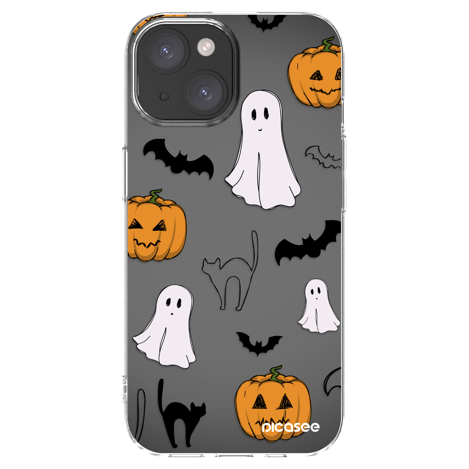 Picasee silikónový prehľadný obal pre Apple iPhone 15 - Spooky crew