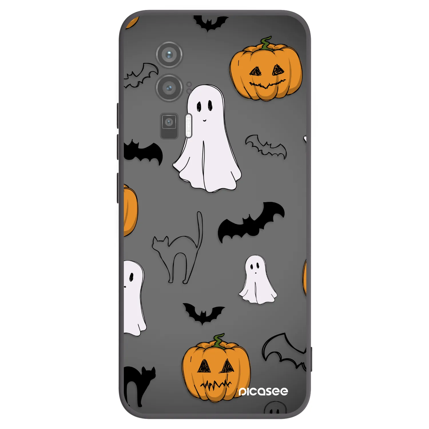 Picasee silikónový čierny obal pre Xiaomi Poco F5 Pro 5G - Spooky crew