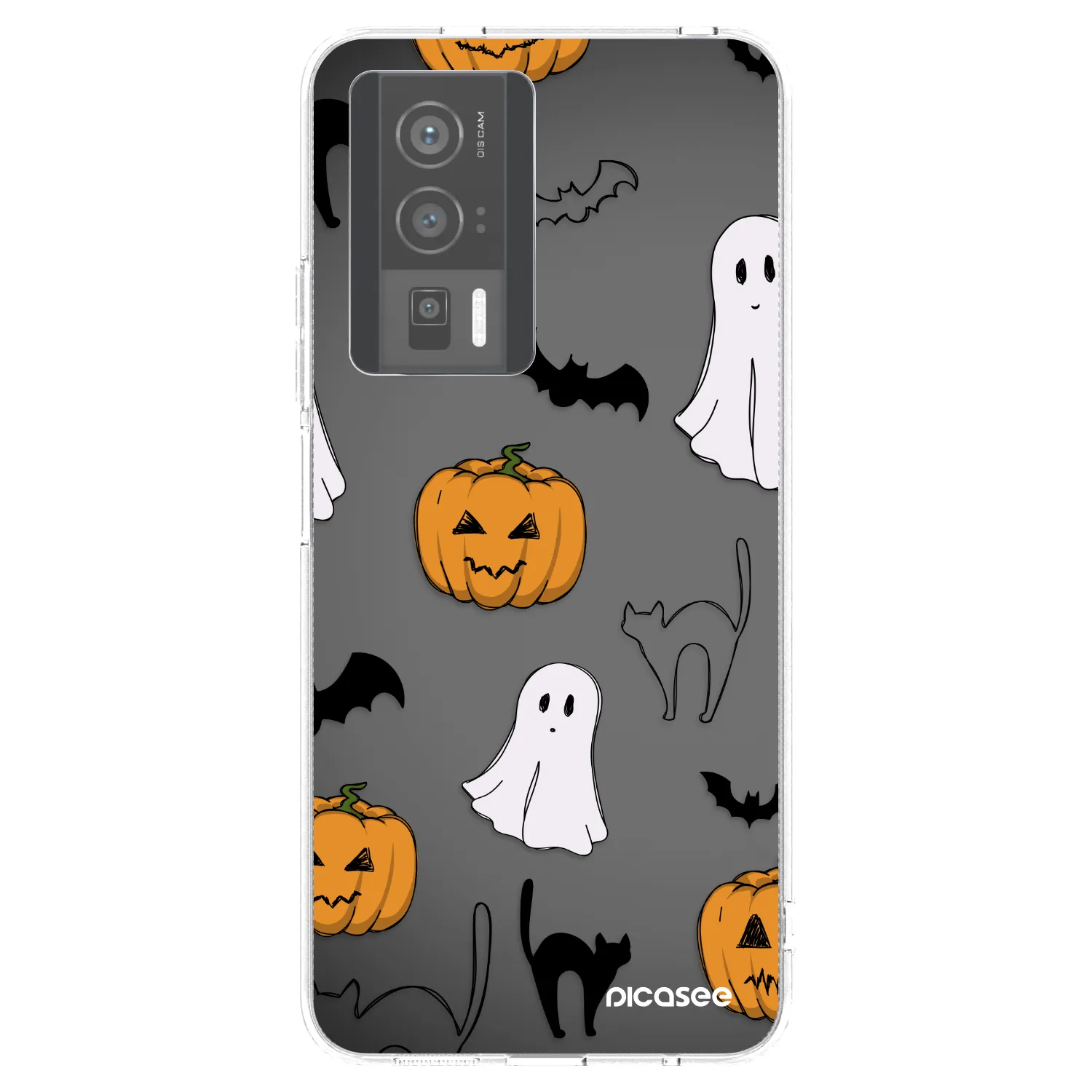 Picasee silikónový prehľadný obal pre Xiaomi Poco F5 Pro 5G - Spooky crew