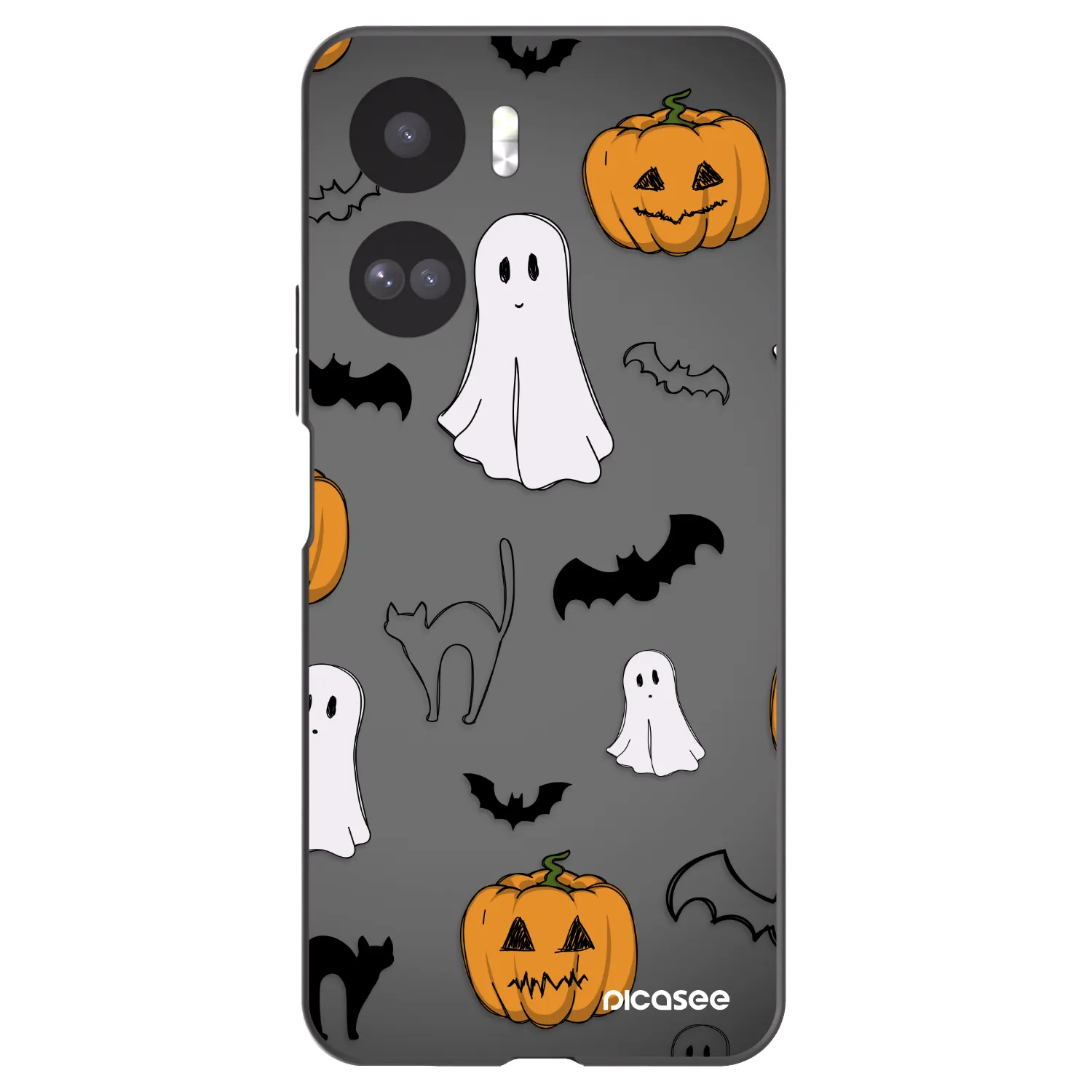 Picasee silikónový čierny obal pre Honor 90 Lite 5G - Spooky crew