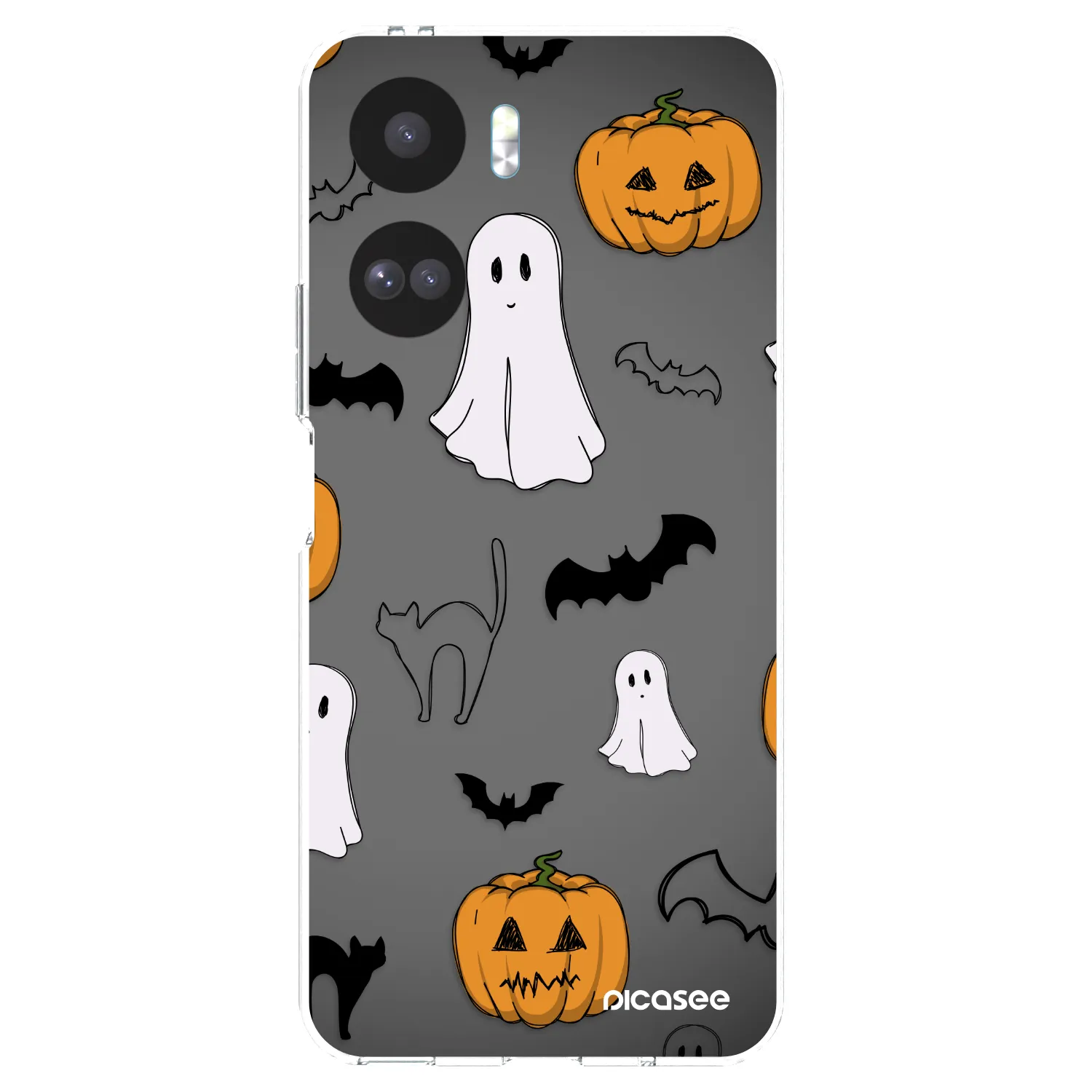 Picasee silikónový prehľadný obal pre Honor 90 Lite 5G - Spooky crew