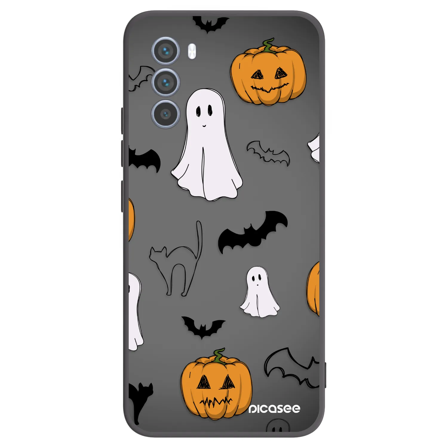 Picasee silikónový čierny obal pre Motorola Moto G62 - Spooky crew