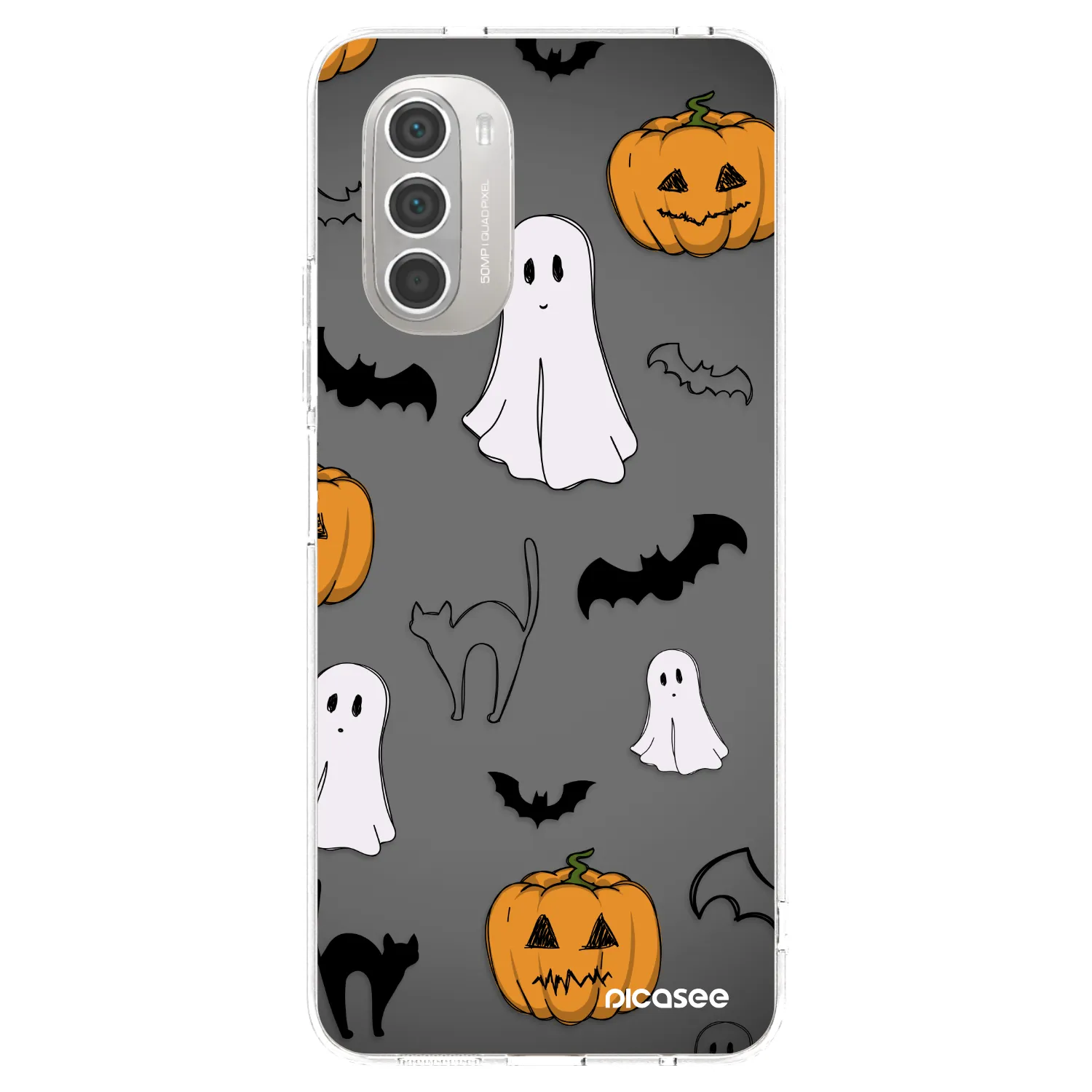 Picasee silikónový prehľadný obal pre Motorola Moto G51 - Spooky crew