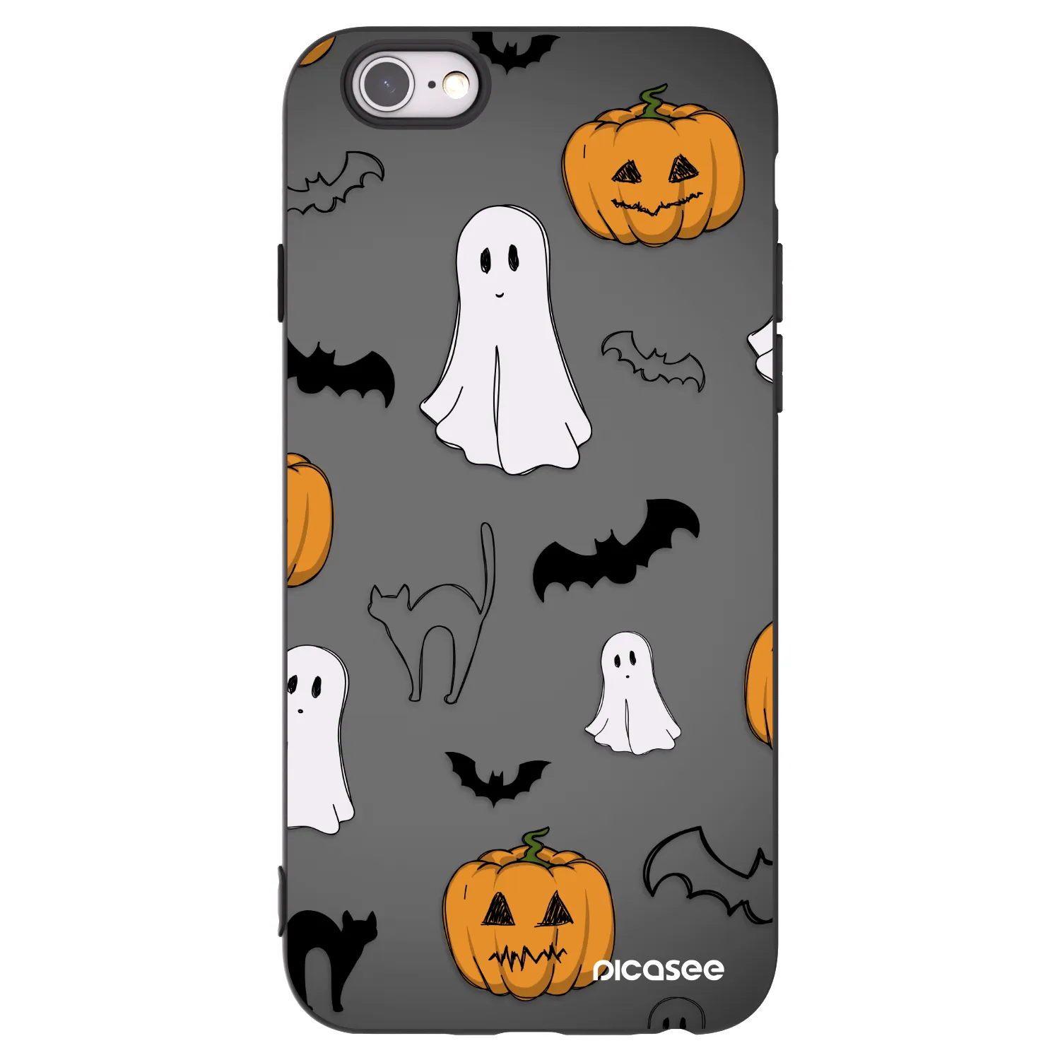 Picasee silikónový čierny obal pre Apple iPhone 6/6S - Spooky crew