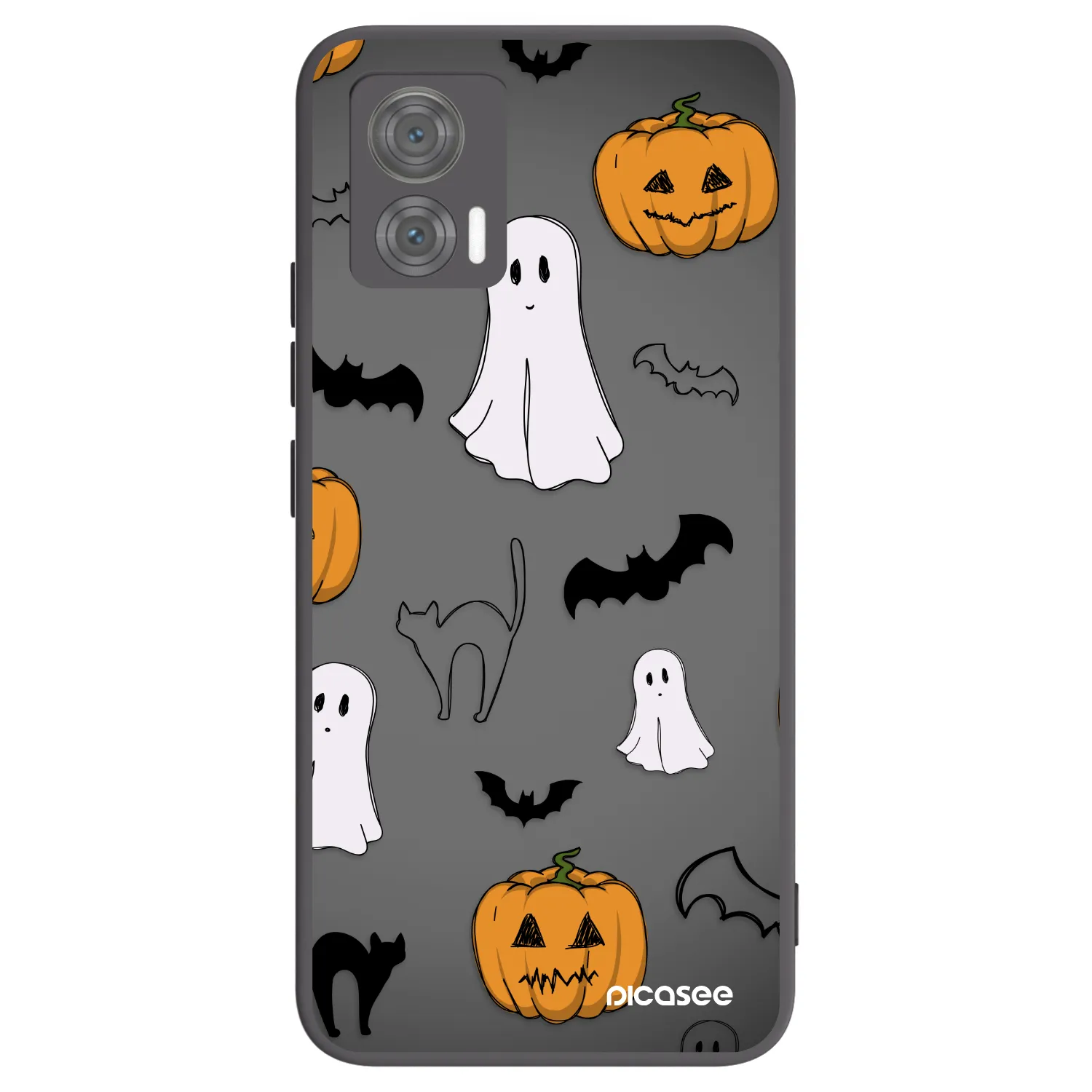 Picasee silikónový čierny obal pre Motorola Edge 30 Neo - Spooky crew